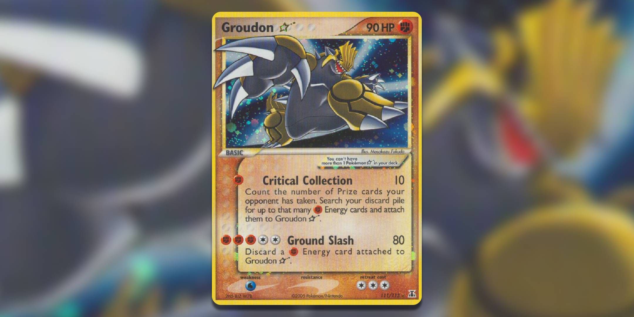 Screenshot of Groudon Star Delta Species Pokemon TCG