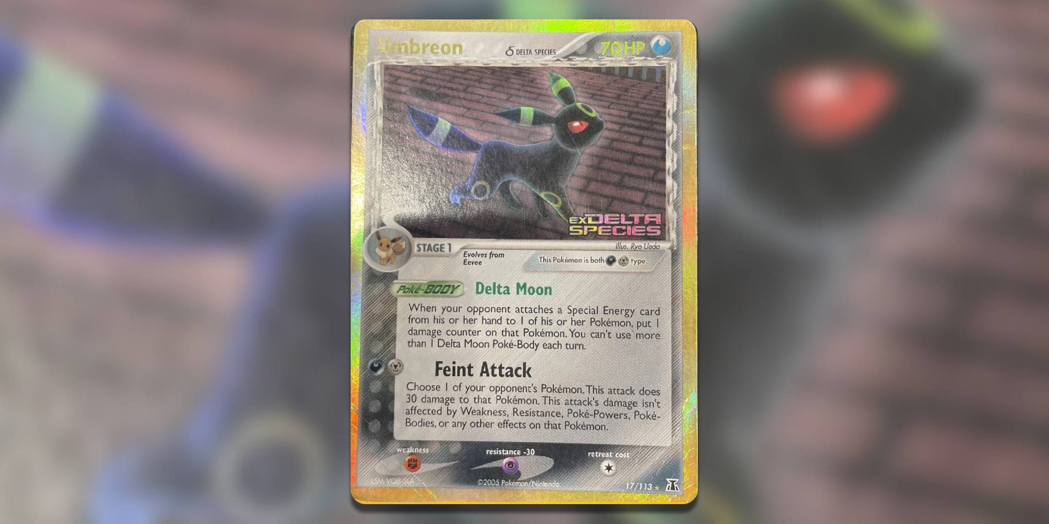 Screenshot of Reverse Holo Umbreon Delta Species Pokemon TCG