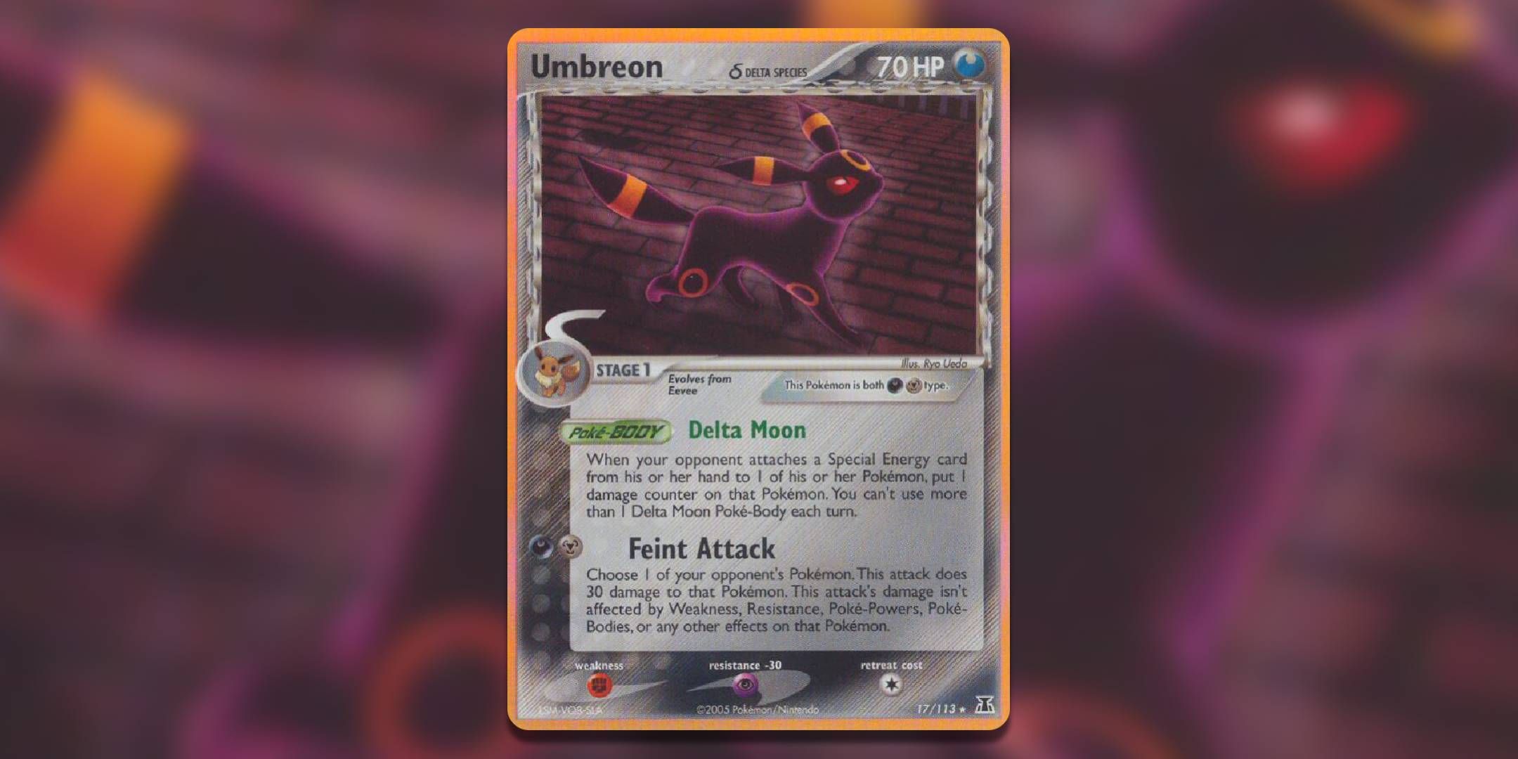 Screenshot of Umbreon Delta Species Pokemon TCG