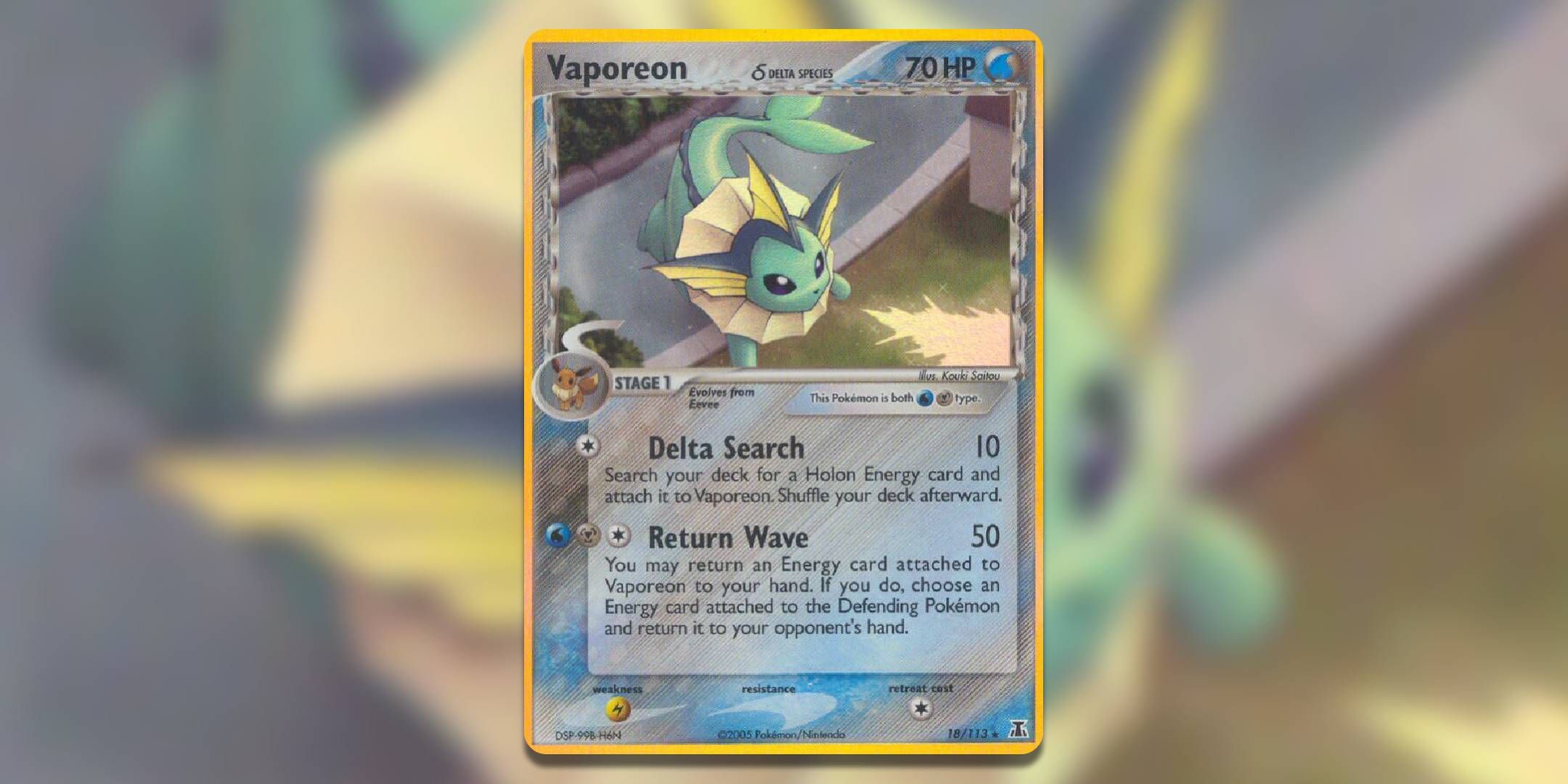 Screenshot of Vaporeon Delta Species Pokemon TCG