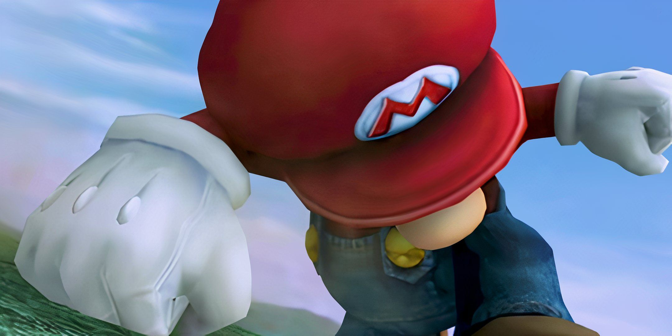 Mario punching the ground in Super Smash Bros. Brawl.