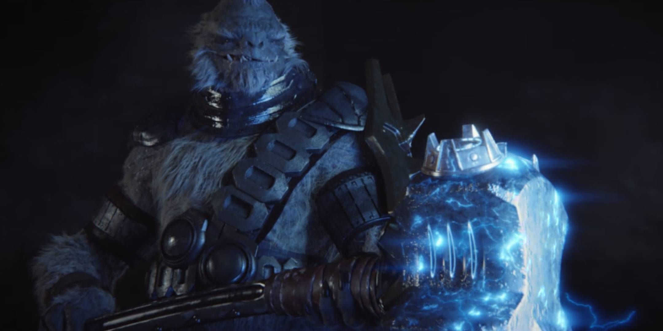 Tartarus wielding the Fist of Rukt in Halo 2 Anniversary