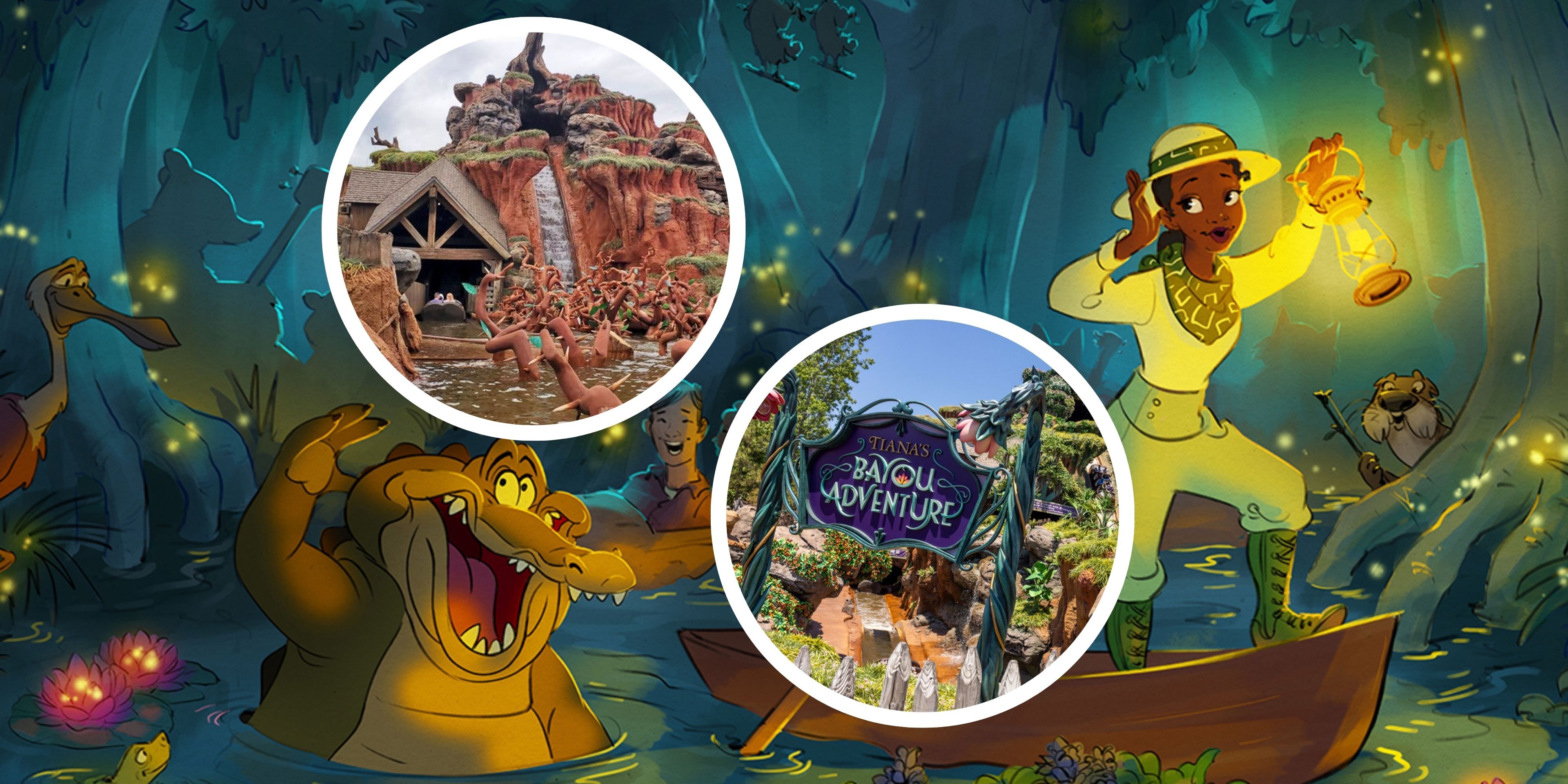 تنوع بیشتر در دره دریم لایت دیزنی چیز خوبی است 1 Tiana's Bayou Adventure و Splash Mountain با تیانا و لویی پشت سرشان
