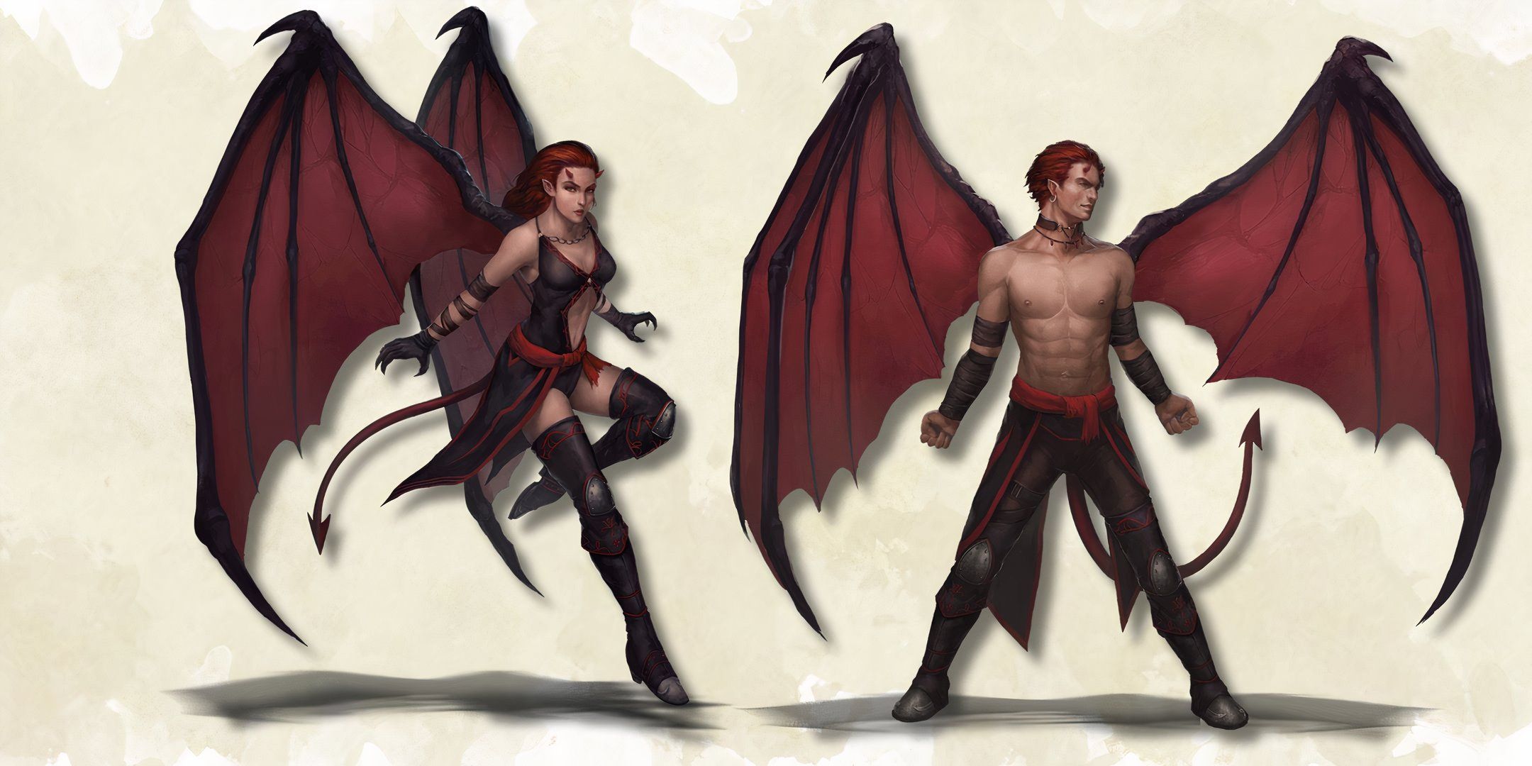 A succubus and incubus from D&D 5e