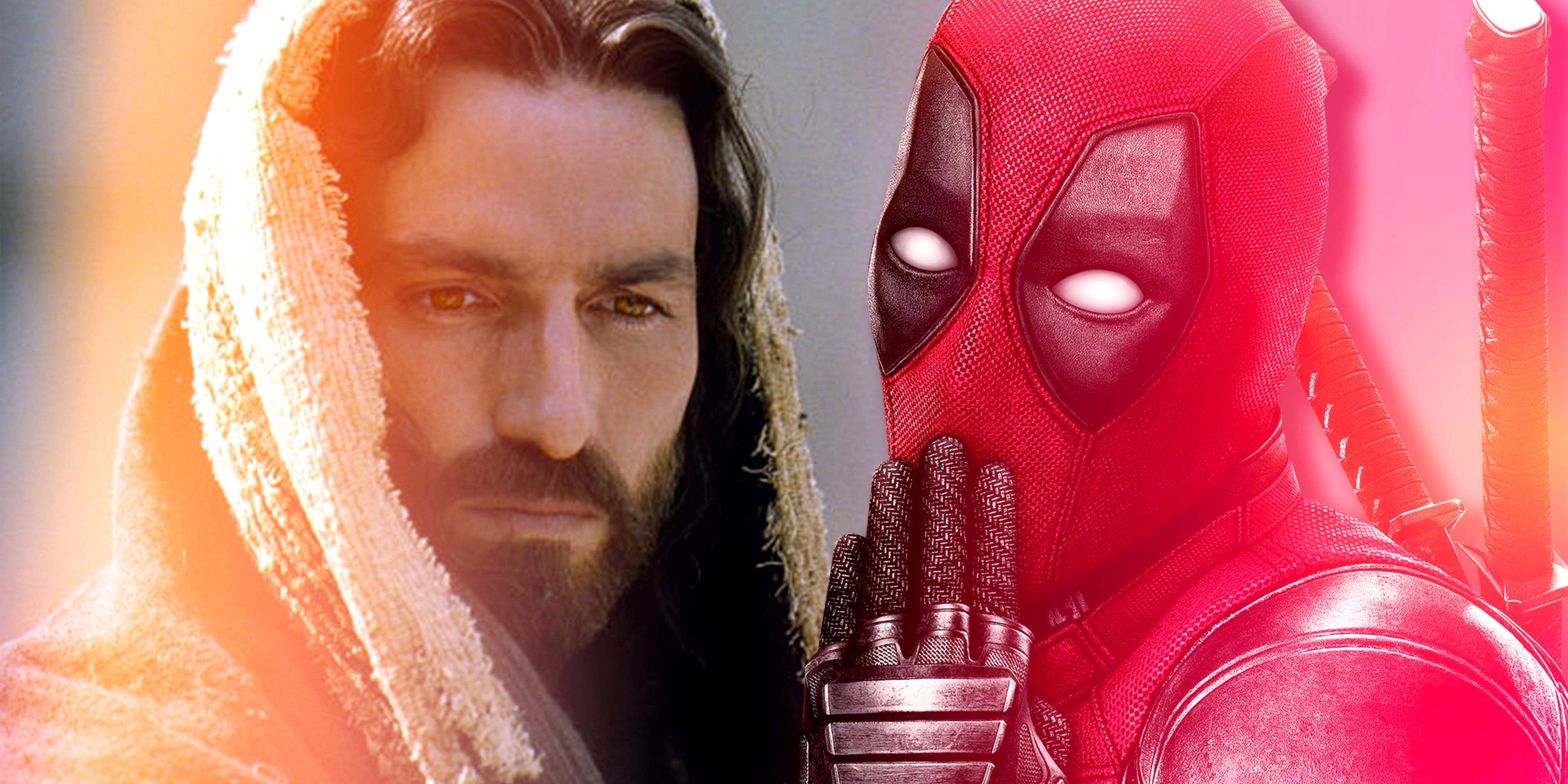 Shared image of Jesus from The Passion of the Christ with Deadpool