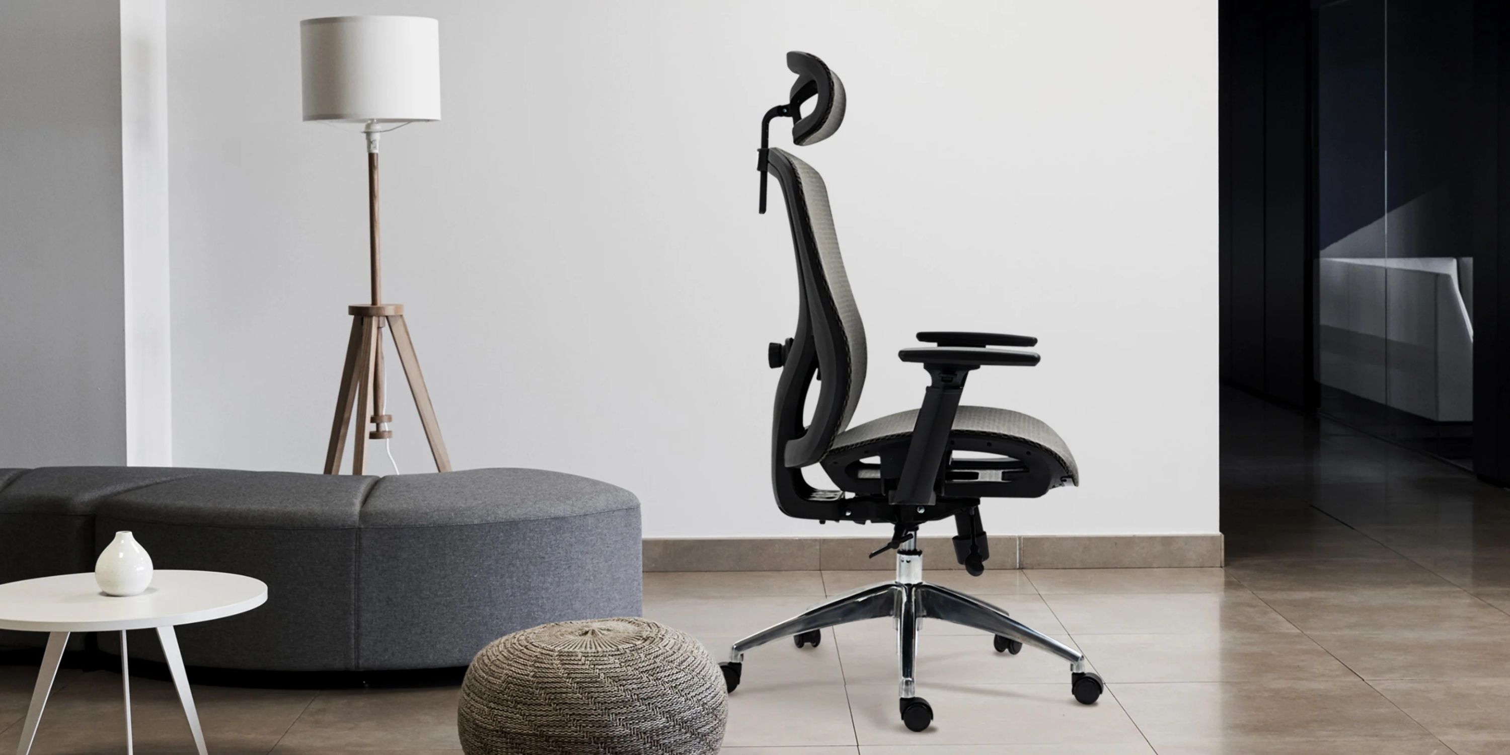 A side view of the EP200 Boulies office chair.