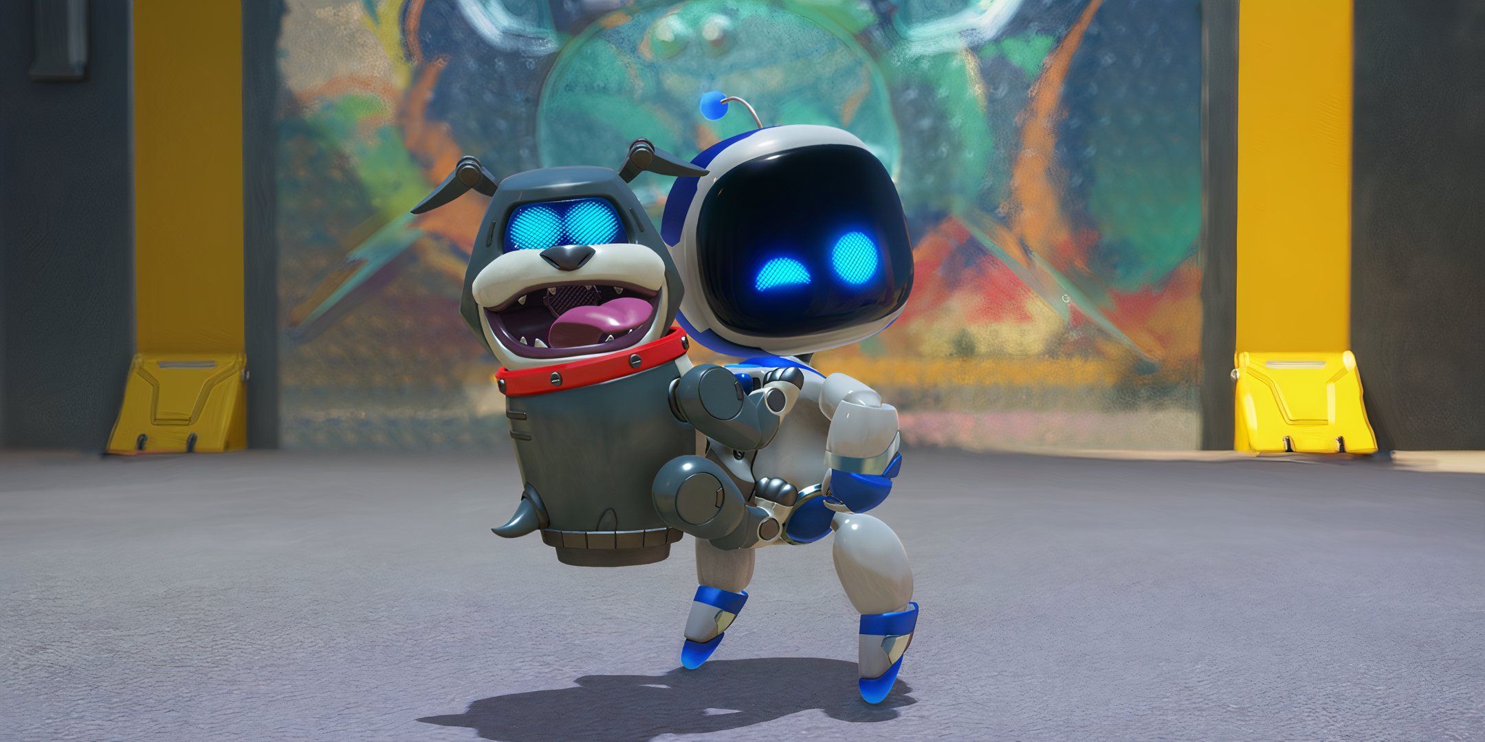 Astro Bot with a robot dog companion.