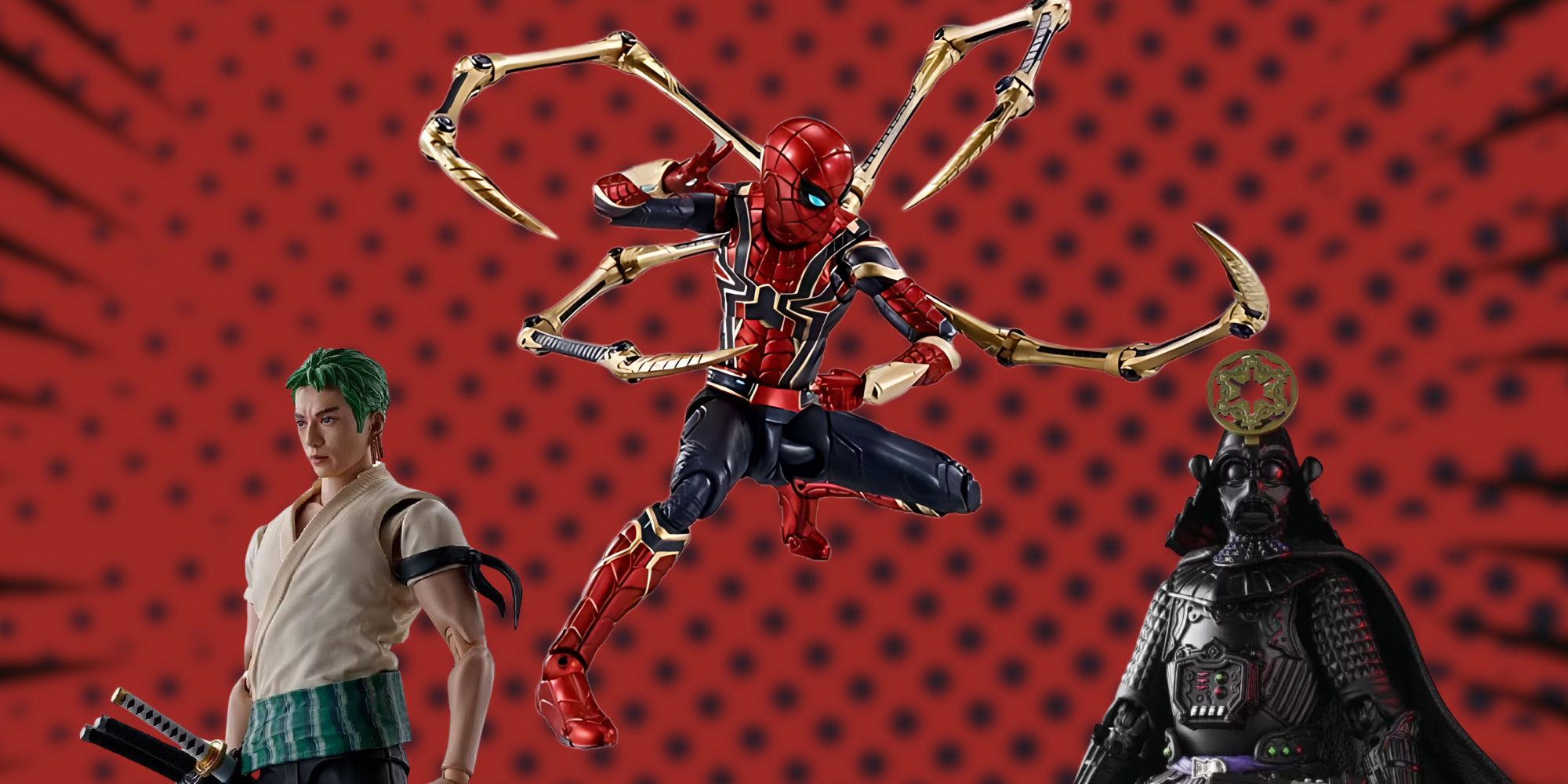 Best Tamashii Nation action figures, featuring Spider-Man, One Piece, and Star Wars figures