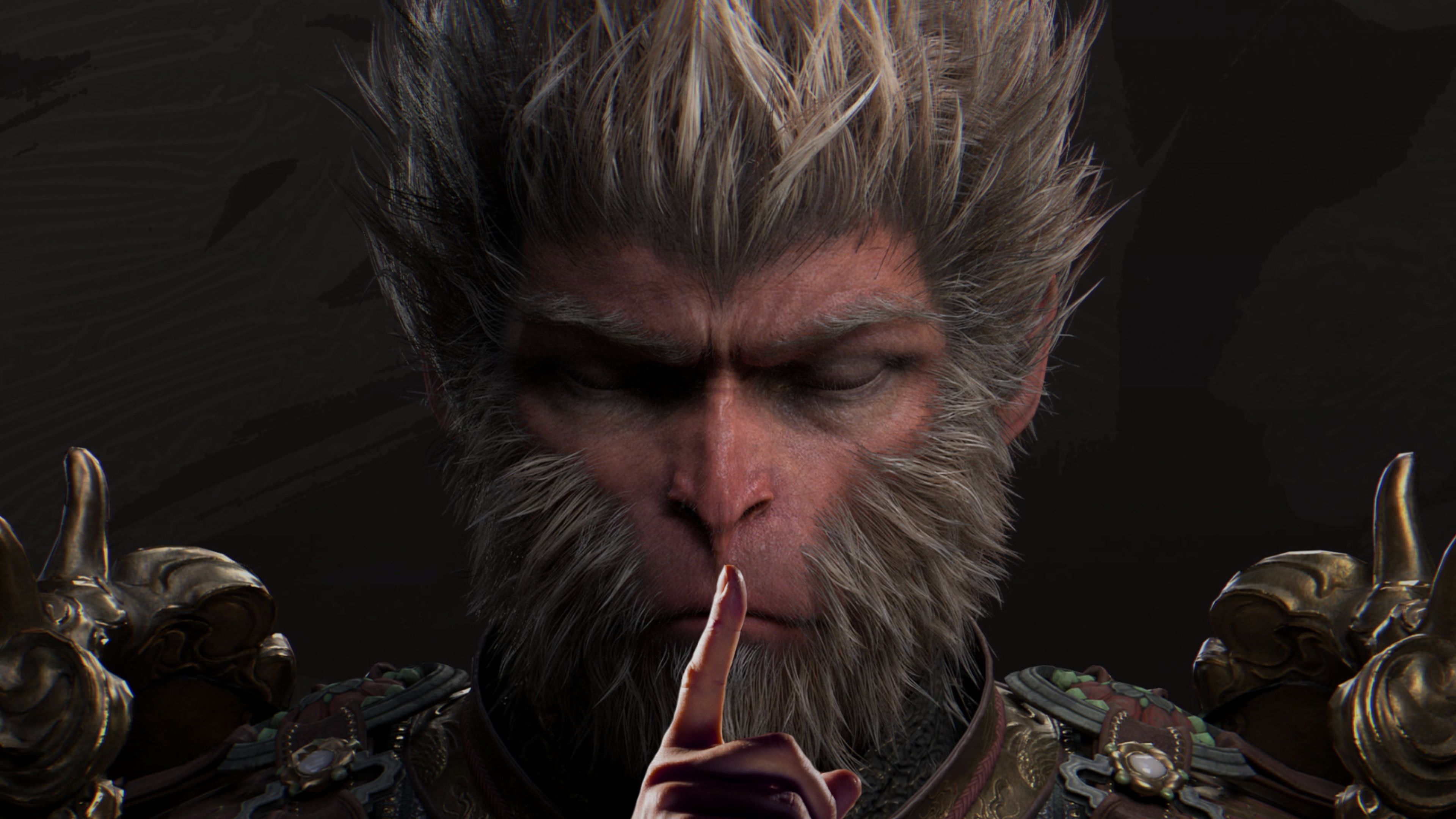 Black Myth Wukong With Shushh finger over mouth