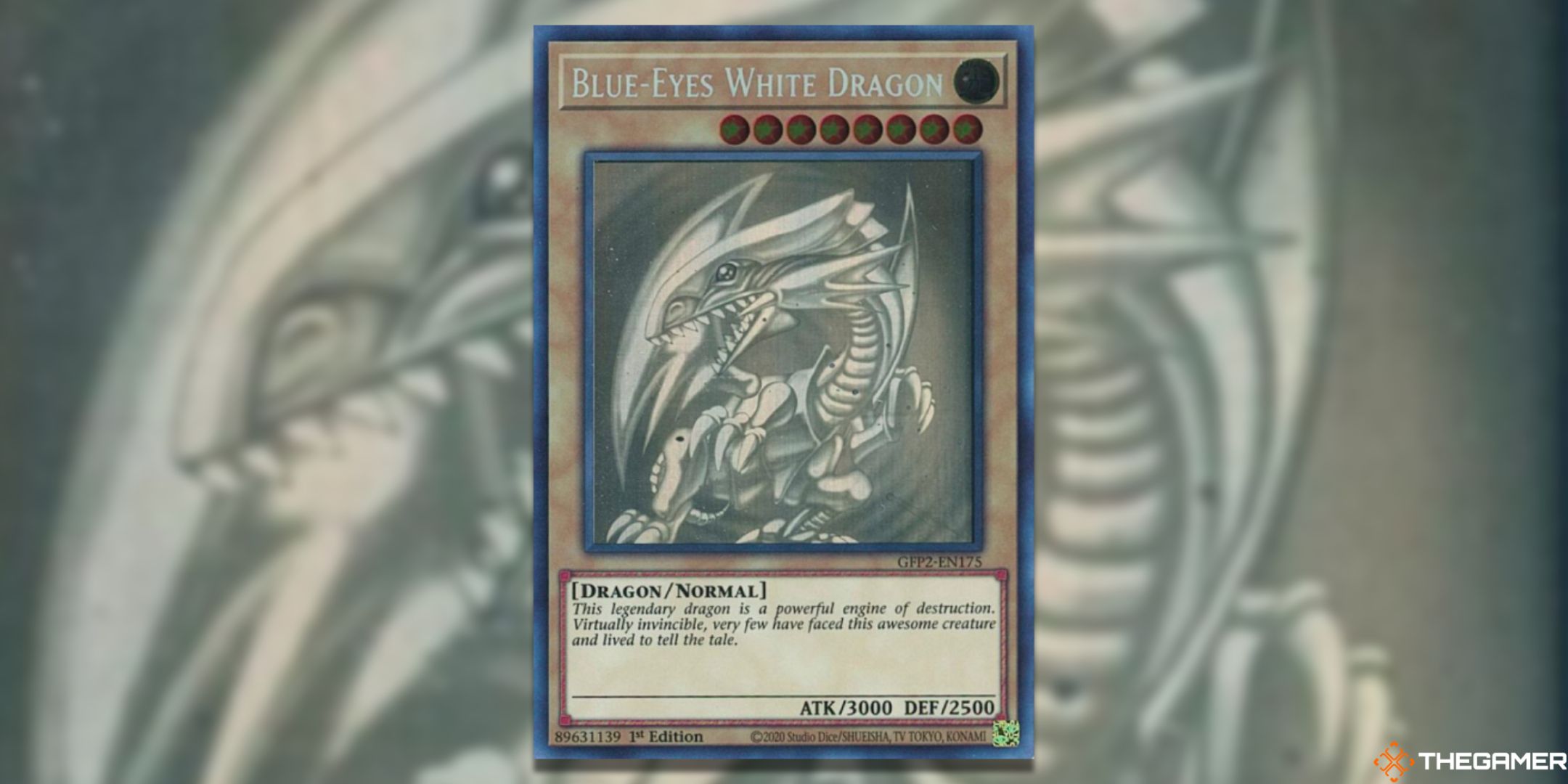 Rare card “Blue-Eyes White Dragon Spirit”.