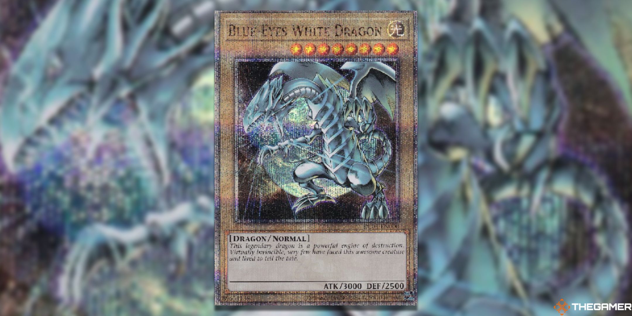 Blue-Eyes White Dragon, rare in a quarter century.