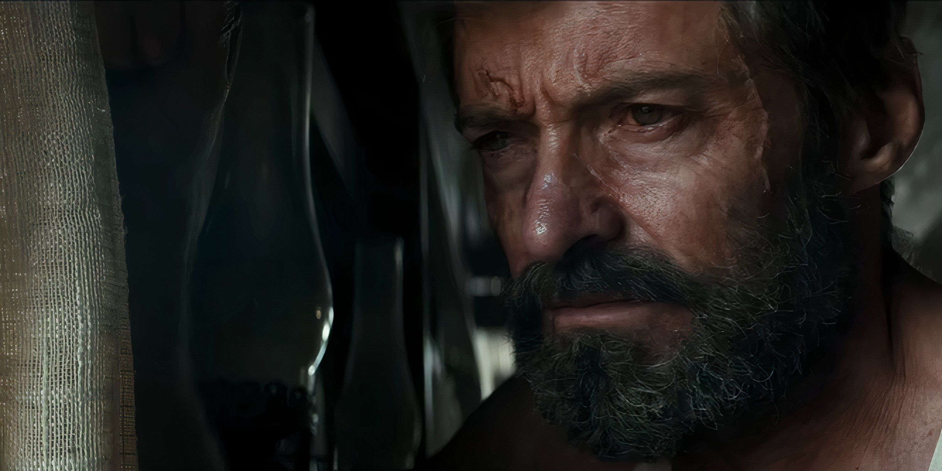 Hugh Jackman looks much older than usual in the trailer for Logan.