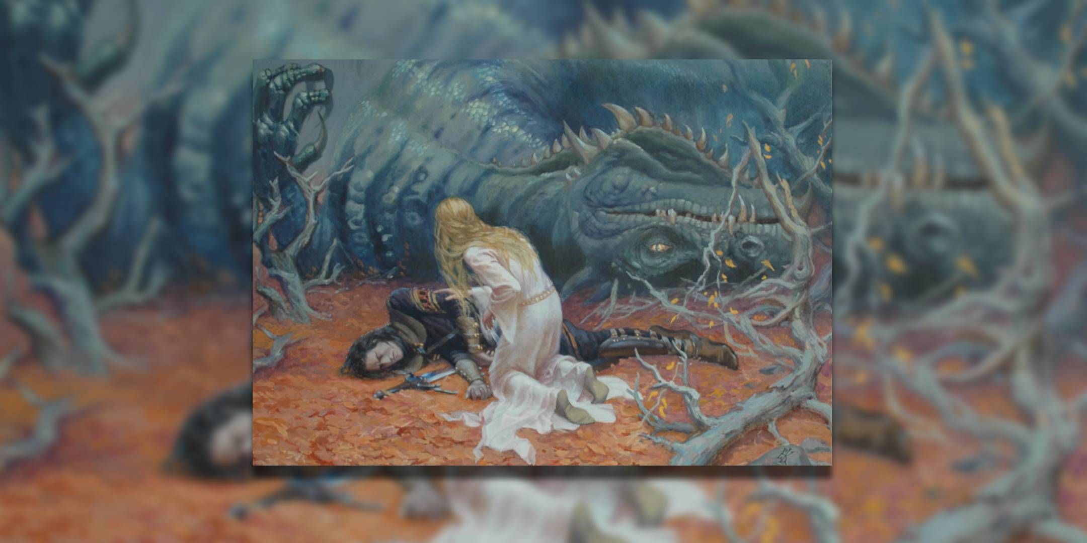 تصویر Nienor و Glaurung اثر Elena Kukanova ارباب حلقه ها