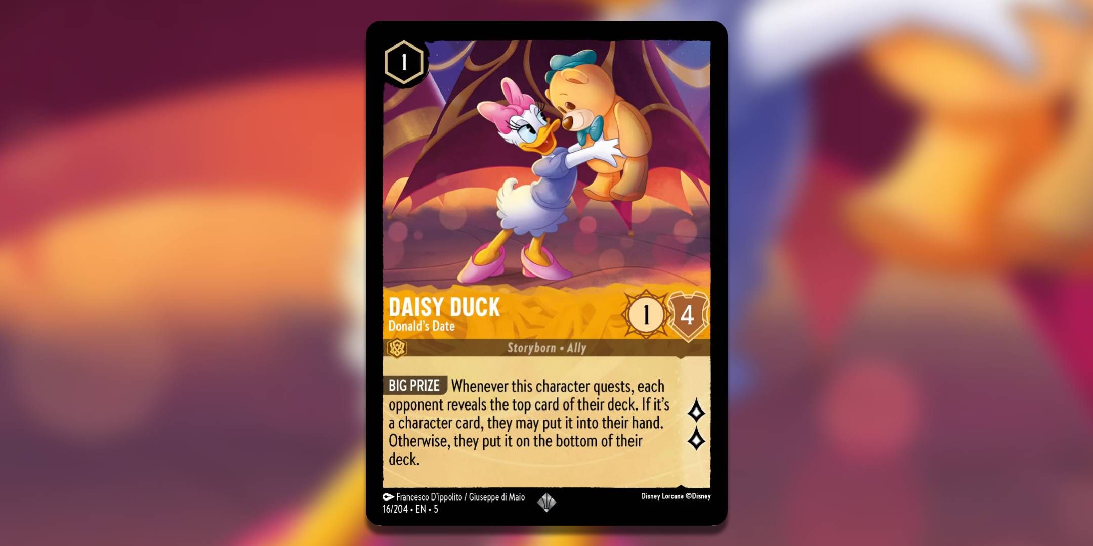 Lorcana Daisy Duck Donald's Date by Francesco Dippolito and Giuseppe di Maio-1