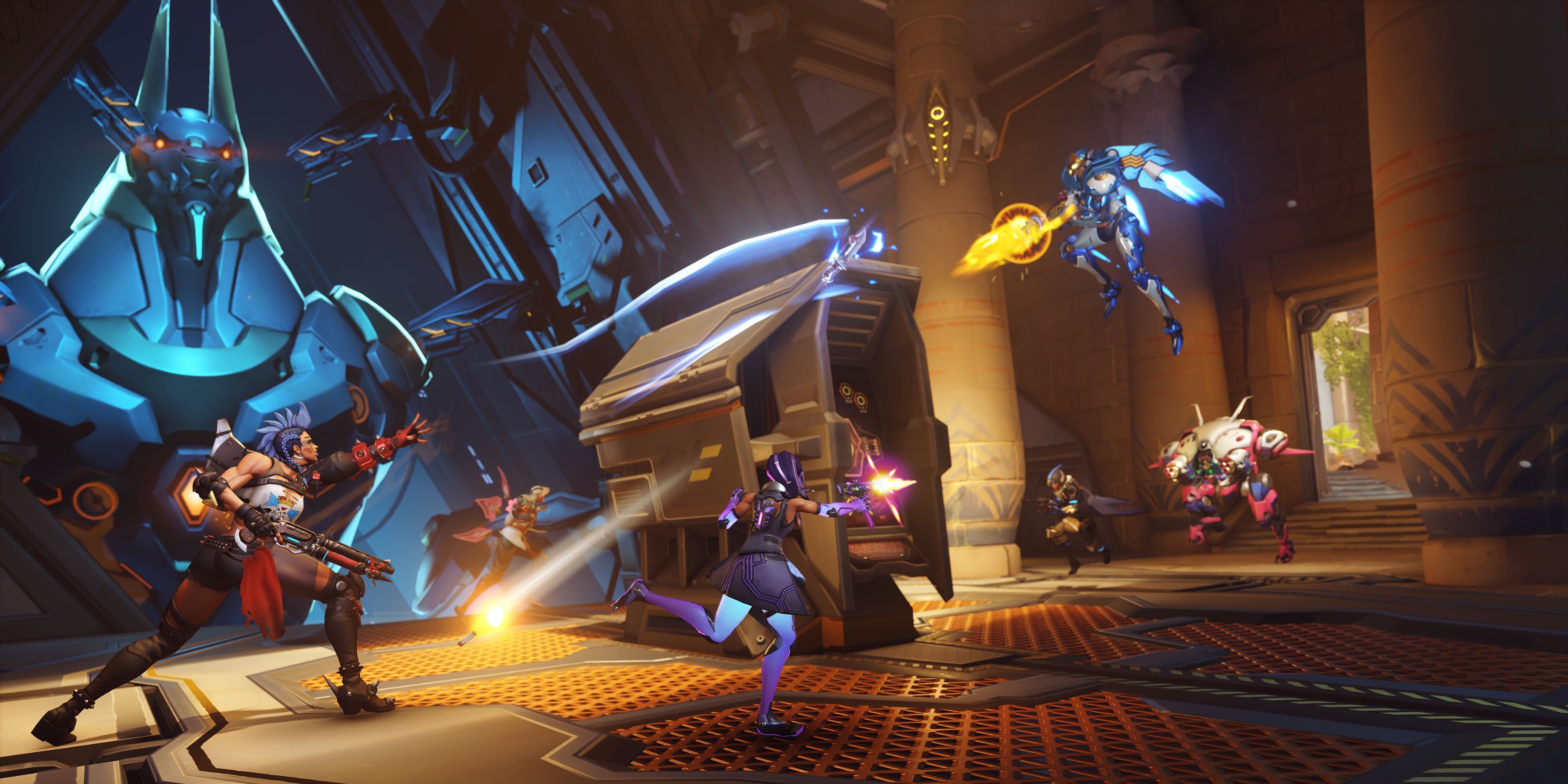 Key art from the Anubis Map in Overwatch 2.