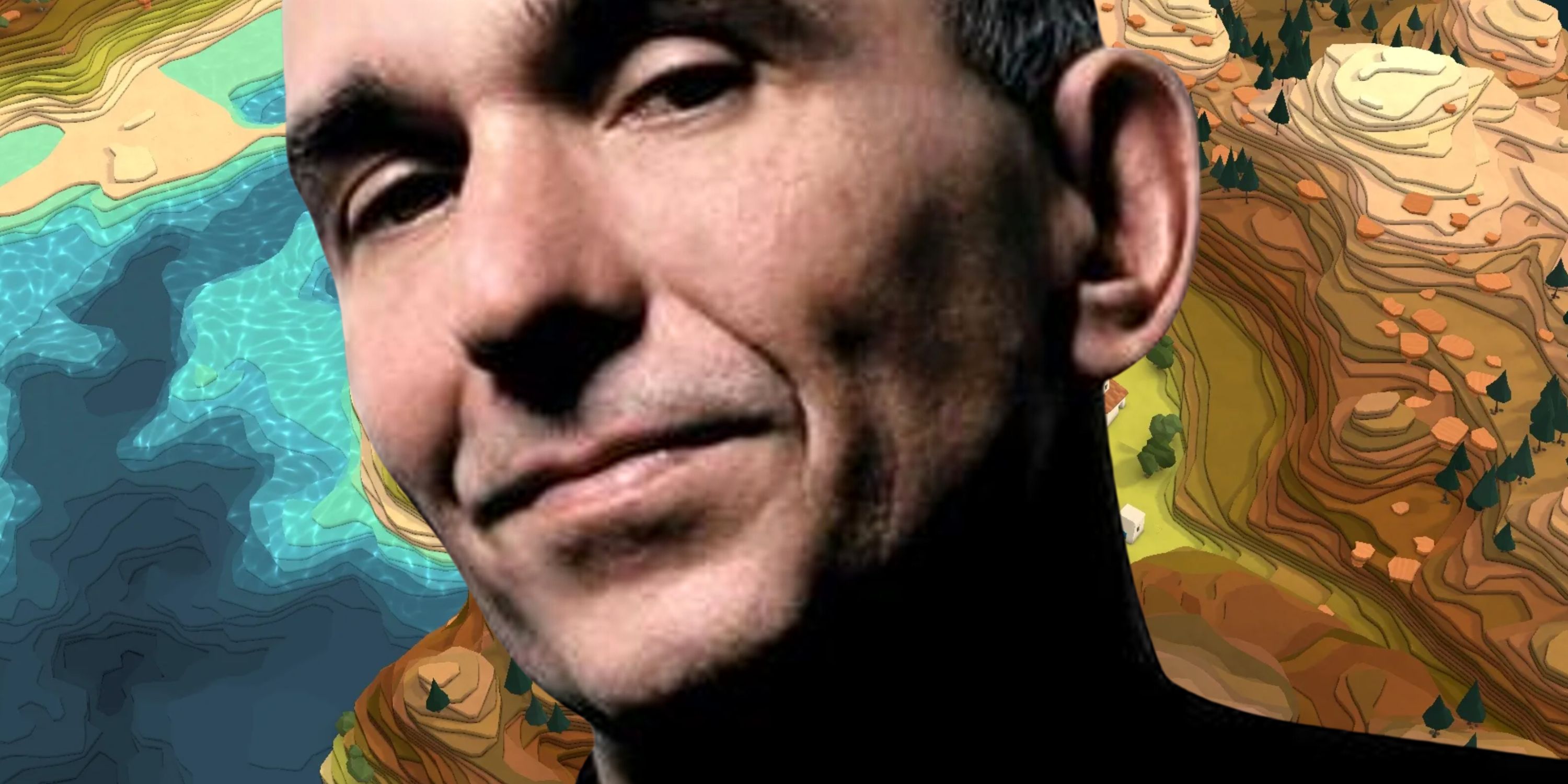 Peter Molyneux looking slyly at the camera