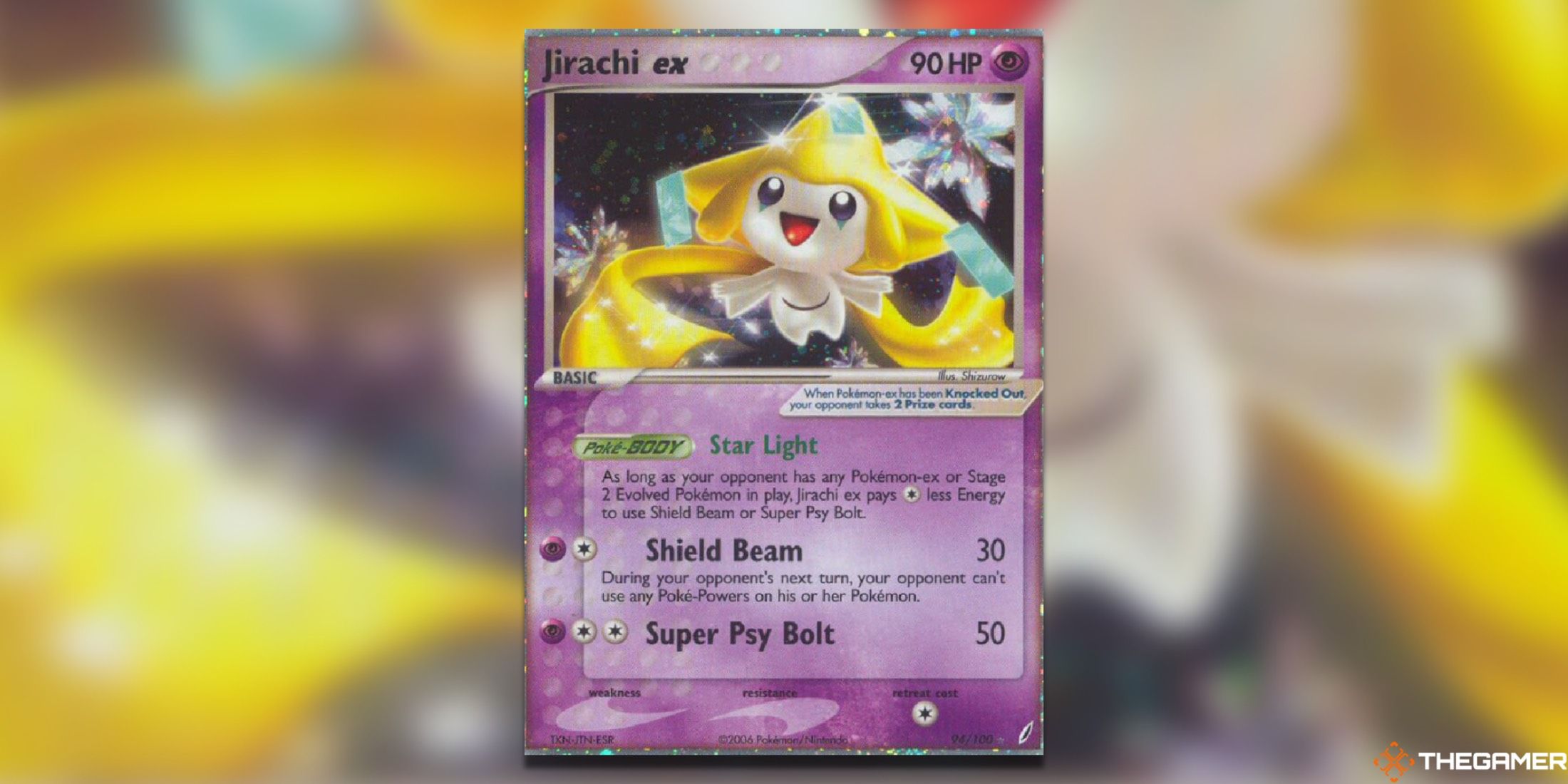 The Jirachi-Ex from Crystal Guardians in the Pokémon Trading Card Game.