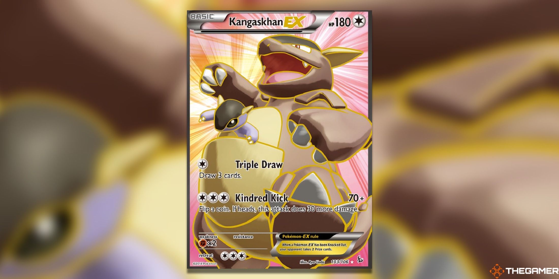 The full image of Kangaskhan from Flashfire in the Pokémon Trading Card Game.