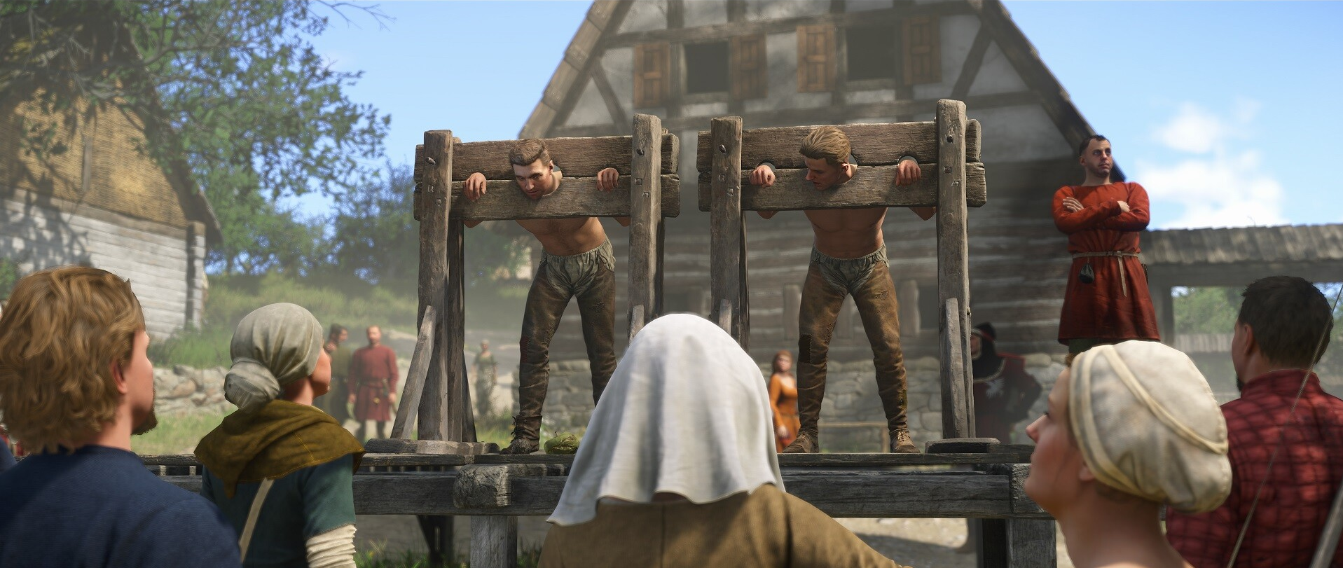 Kingdom Come Deliverance 2 - Henry and Hans in the Stocks