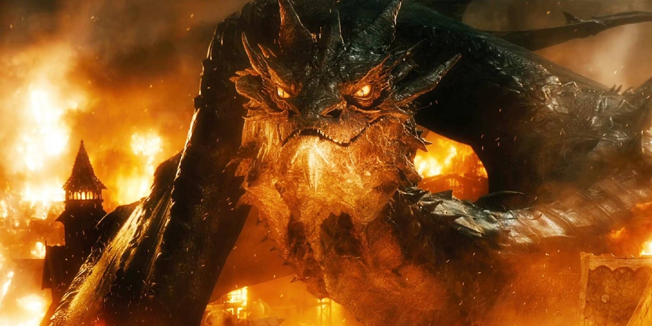اسکرین شات اسماگ از فیلم The Hobbit Desolation of Smaug