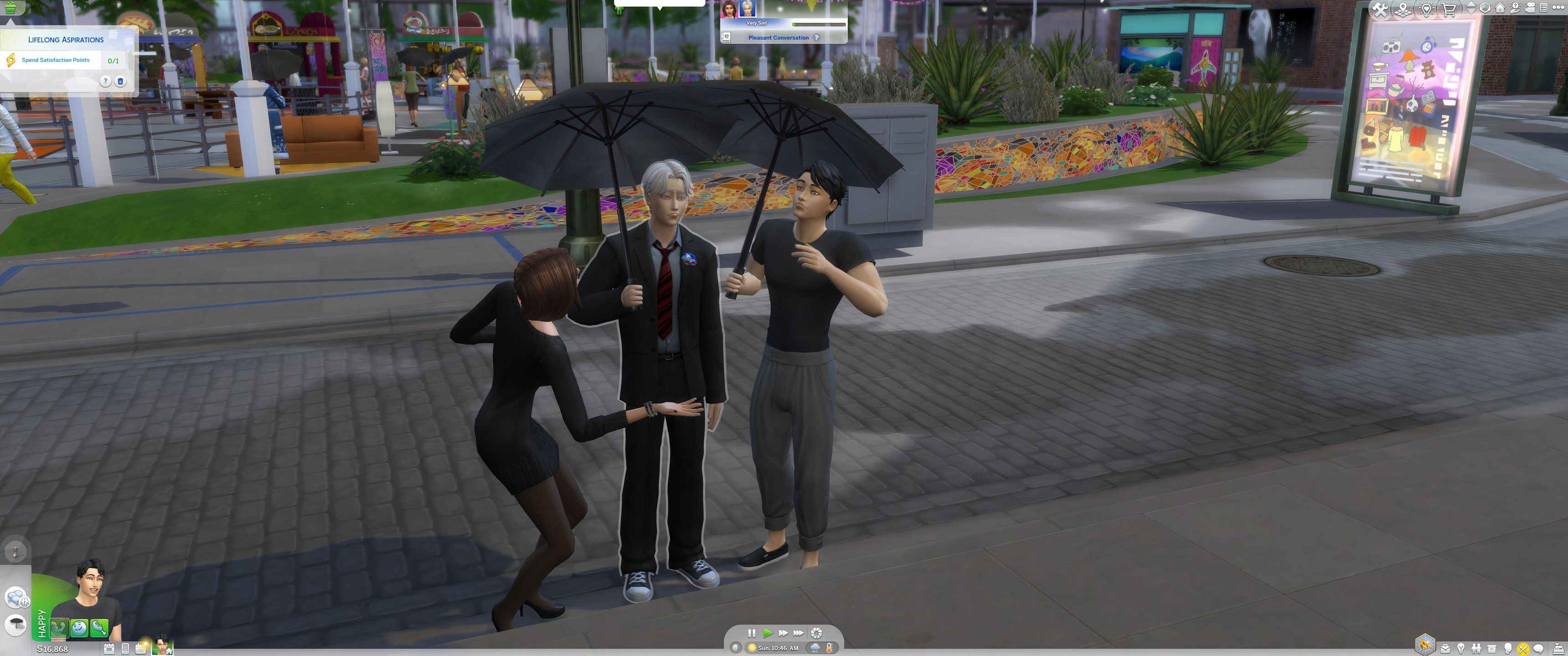 The Sims 4: Lovestruck - Two Sims argue over an old flame.