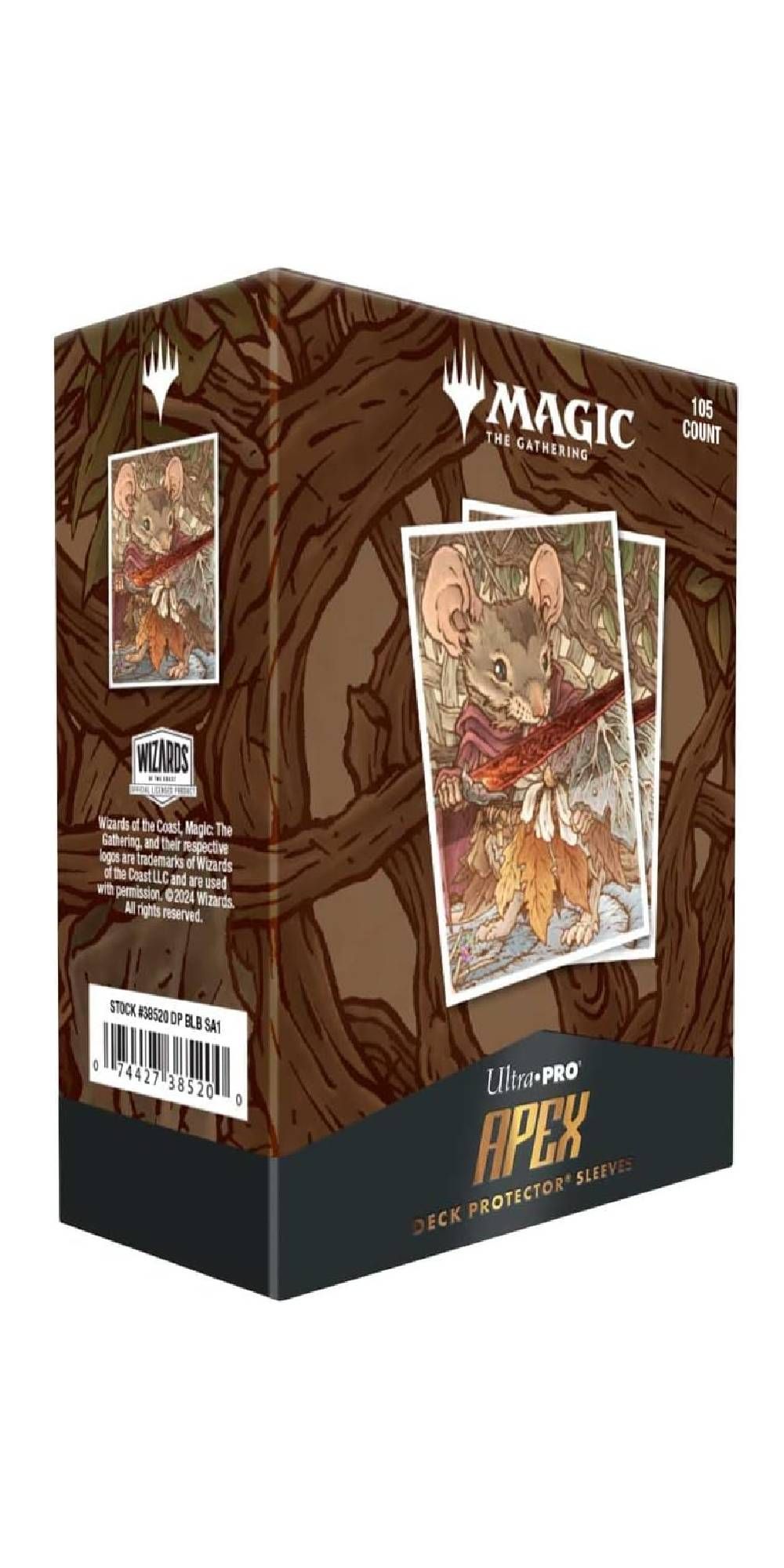 لوازم جانبی گردآوری برای بلومبورو 4 Ultra PRO - Bloomburrow 105ct APEX Deck Protector Mabel، وارث Cragflame برای Magic The Gathering