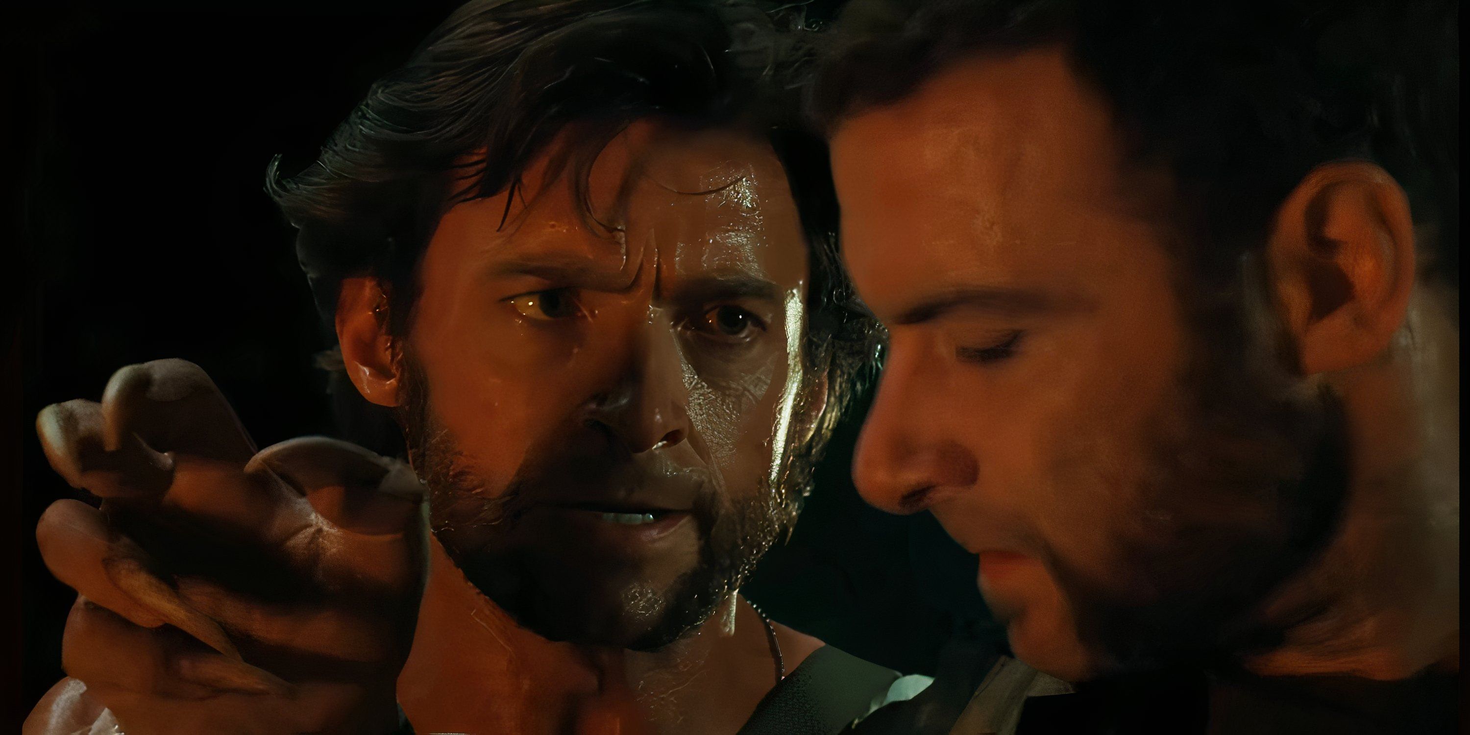 A close-up of Wolverine and Sabertooth from X-Men Origins.