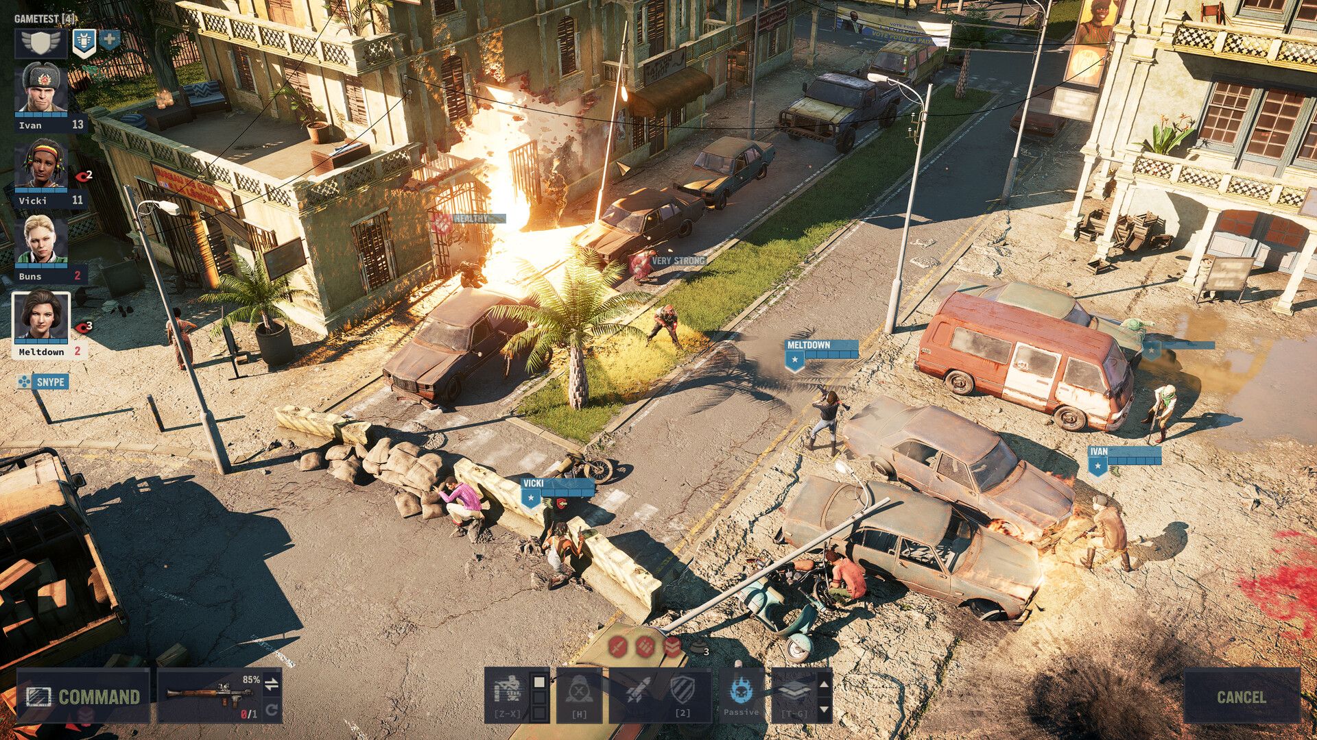 A battle in a desert town takes place in Jagged Alliance 3