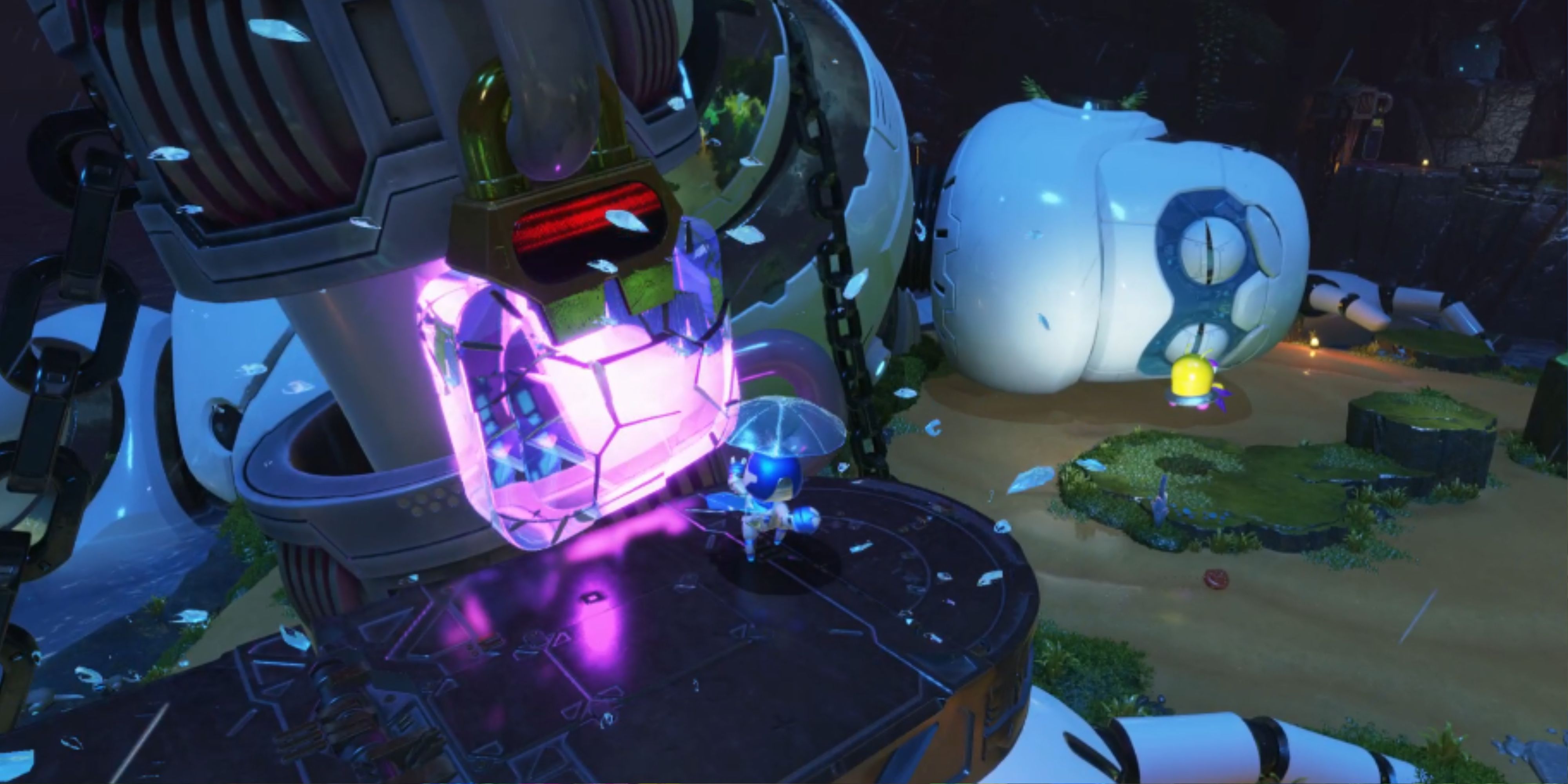 Astro Bot freeing Big Brother in Free Big Brother