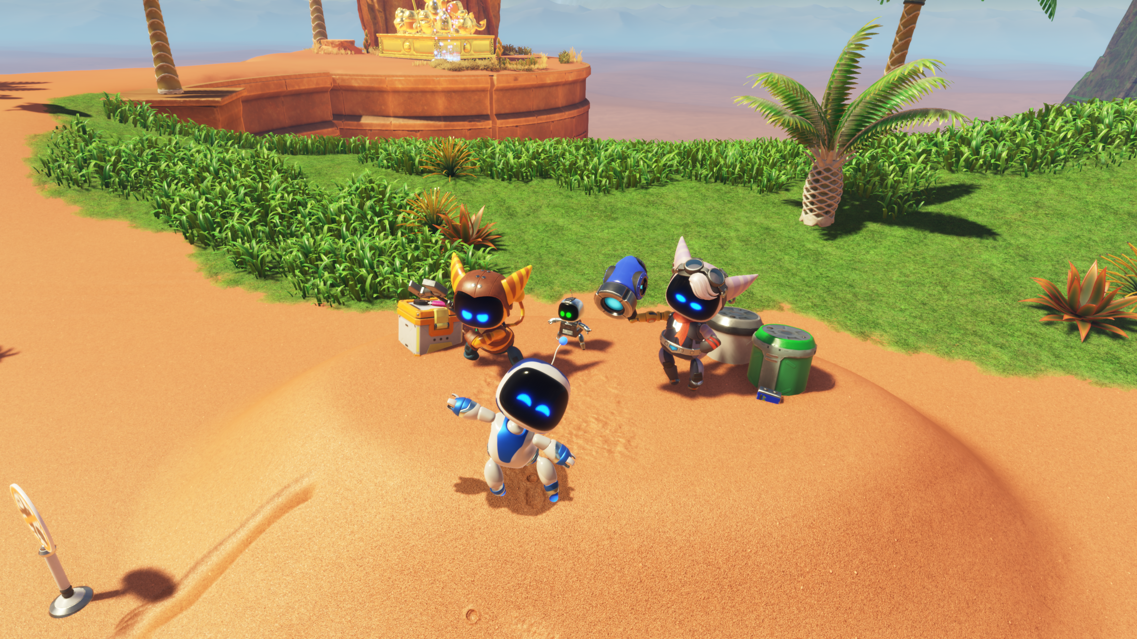 Astro Bot Crash Site pic with Ratchet, Clank, and Rivet