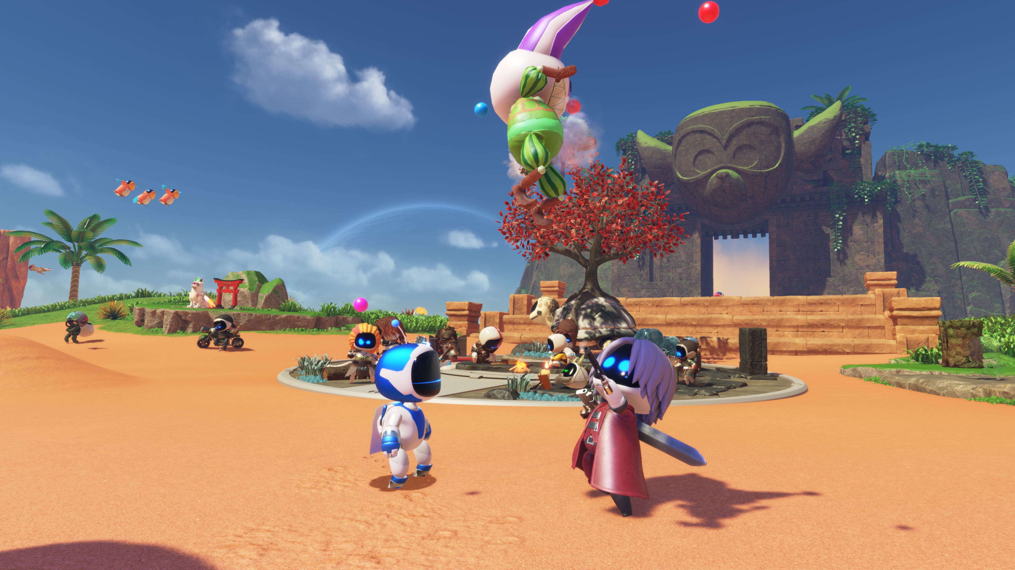 Astro Bot Crash Site pic with Dante juggling Jester