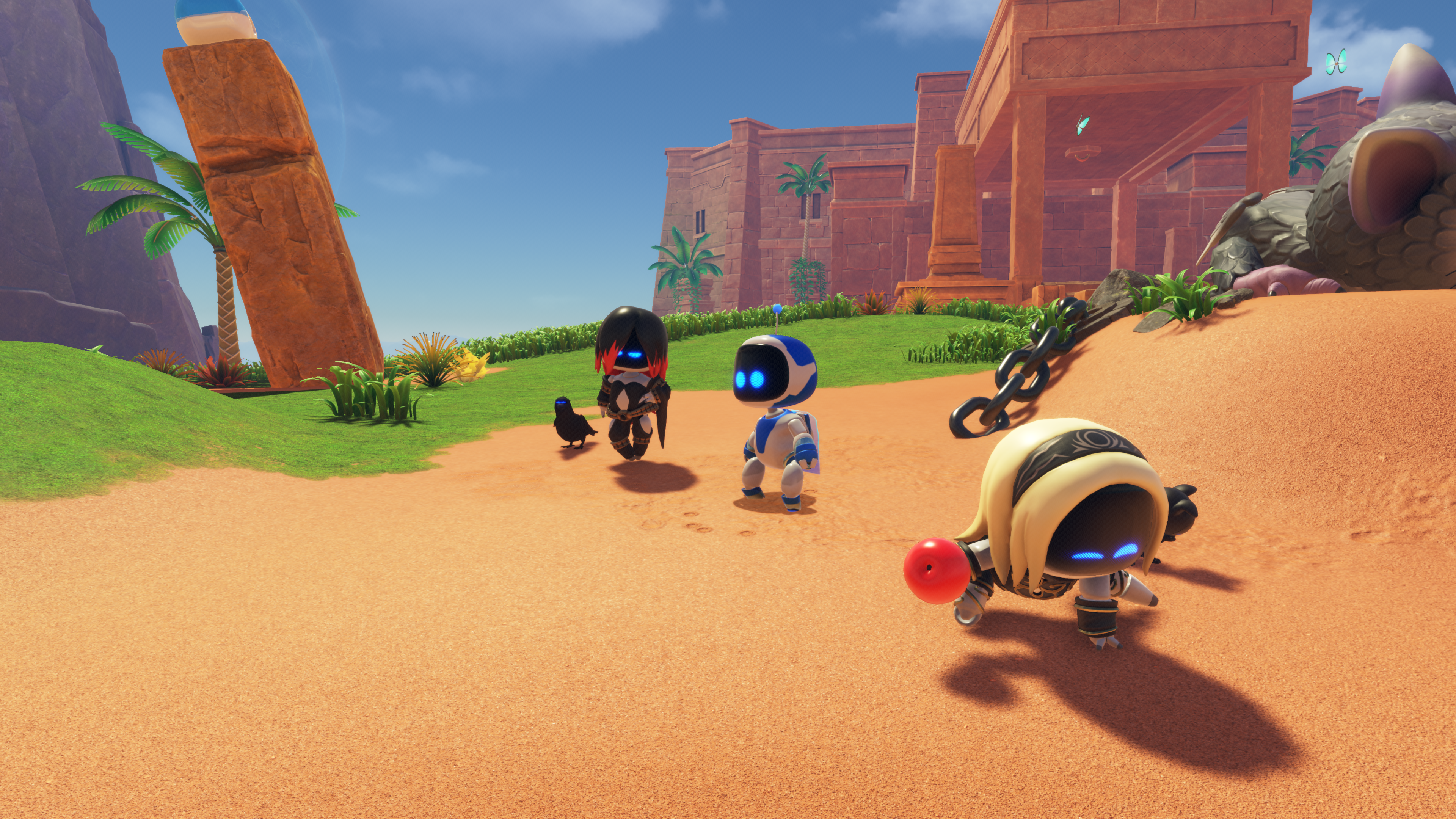 Astro Bot Crash Site pic with Kat and Raven from Gravity Rush