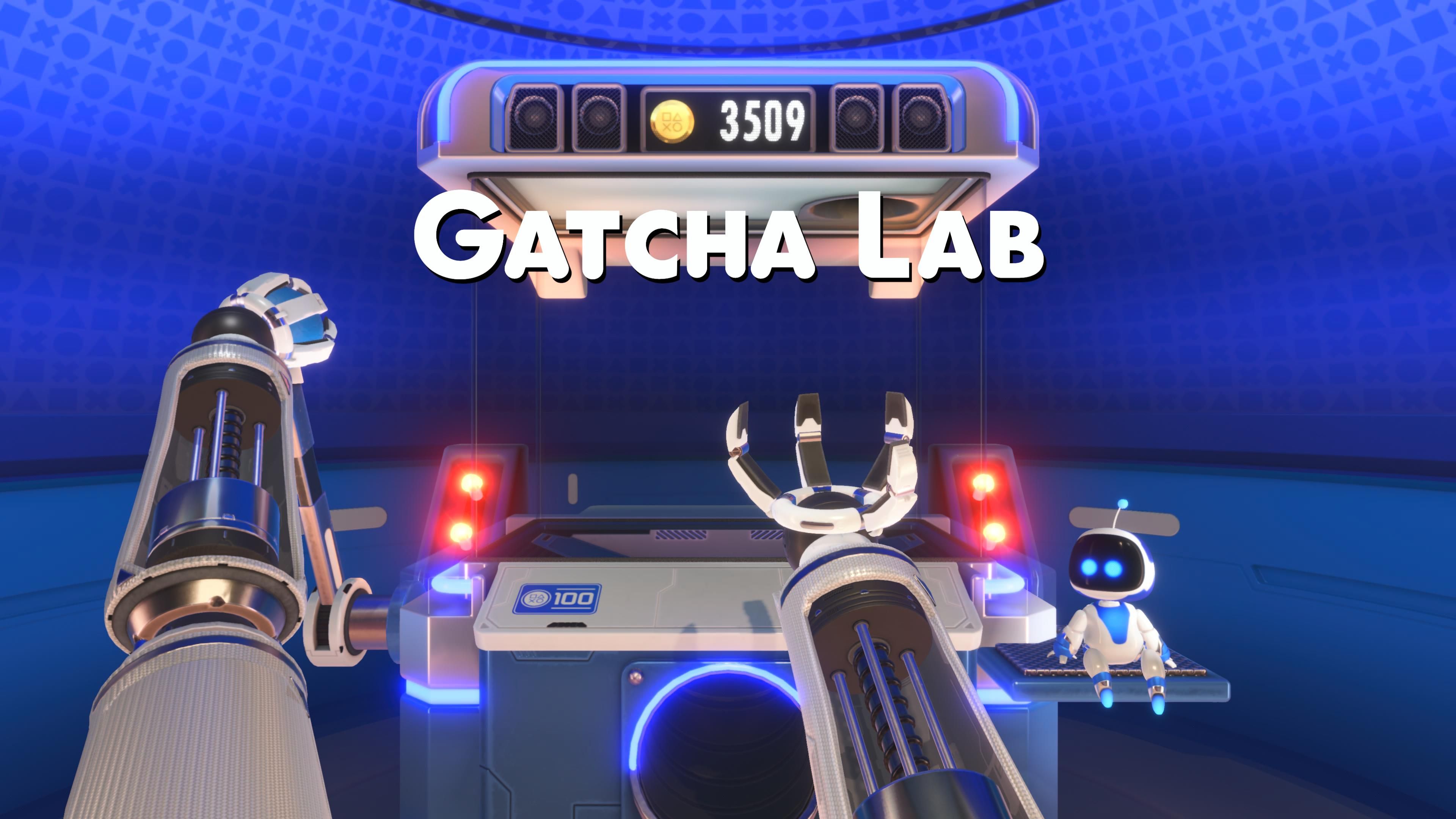 Astro Bot Gatcha Lab screen