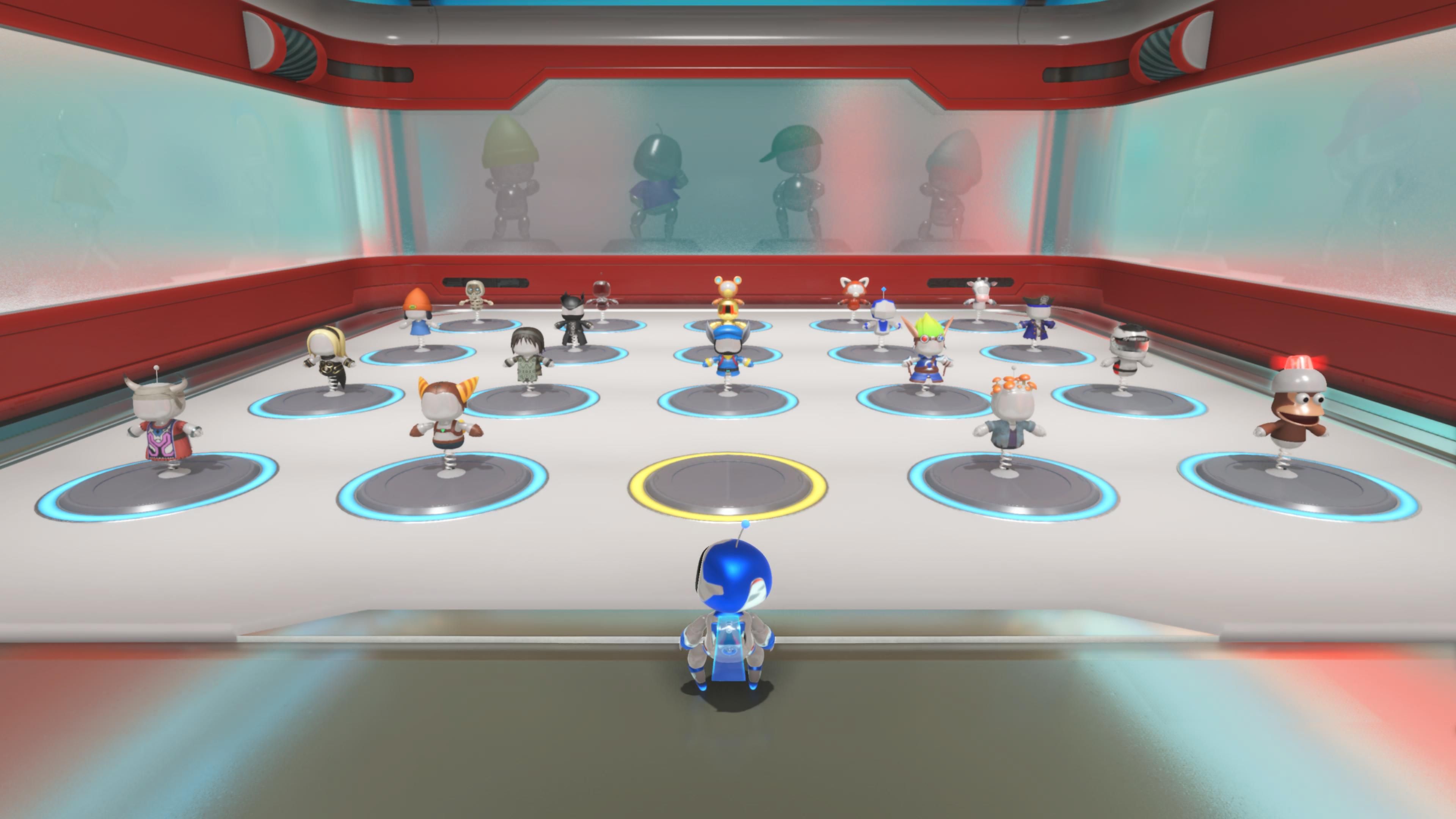 Astro Bot entering the Changing Room