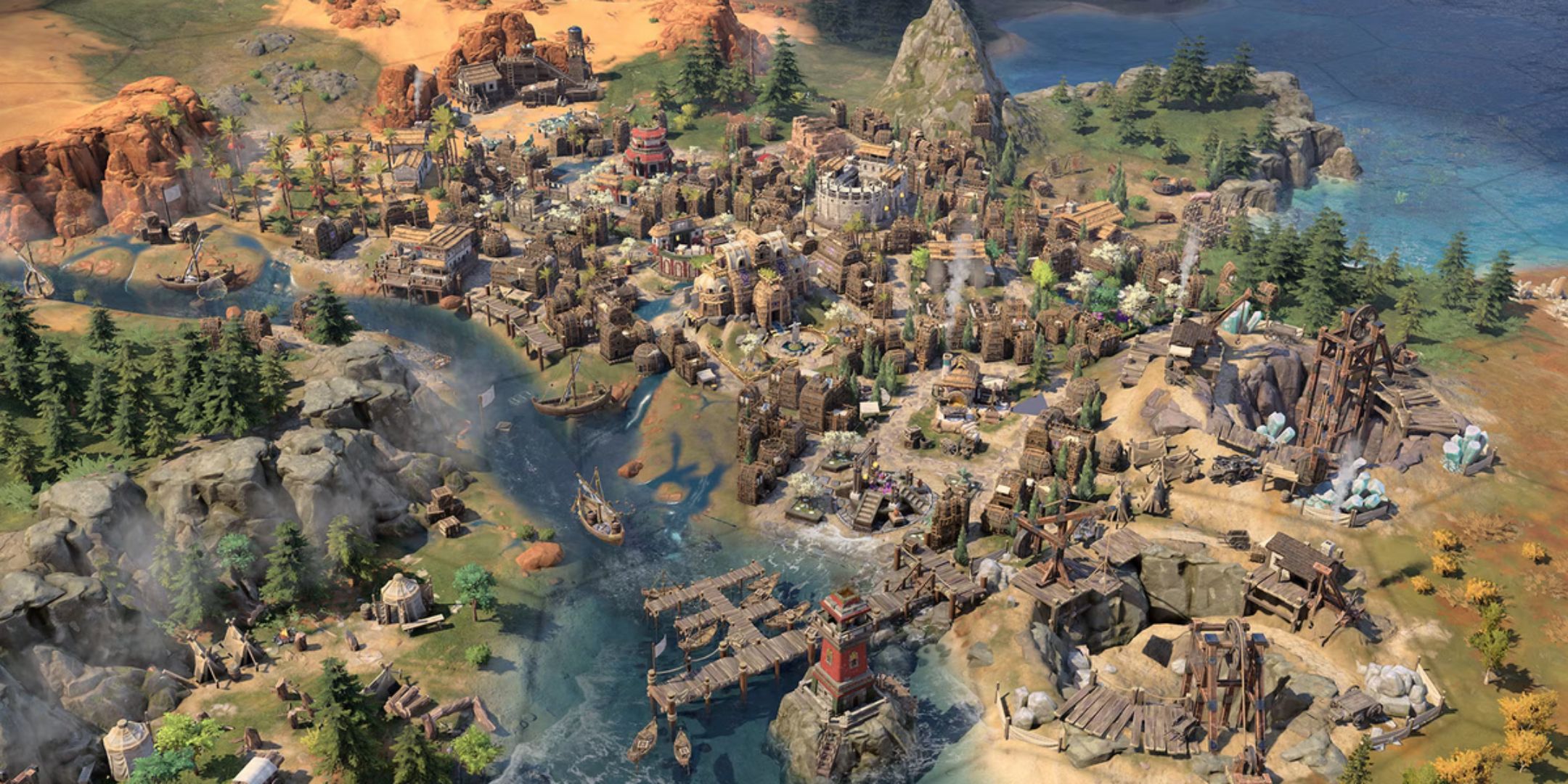 Cameera showing a shawnee city in civilization 7.