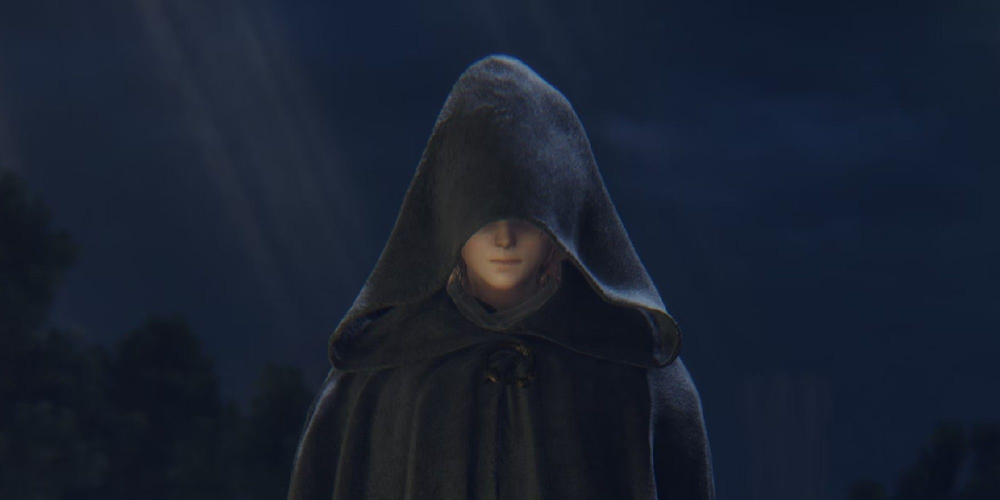 Elden Ring image showing Melina during her meeting of the player with her hood up.