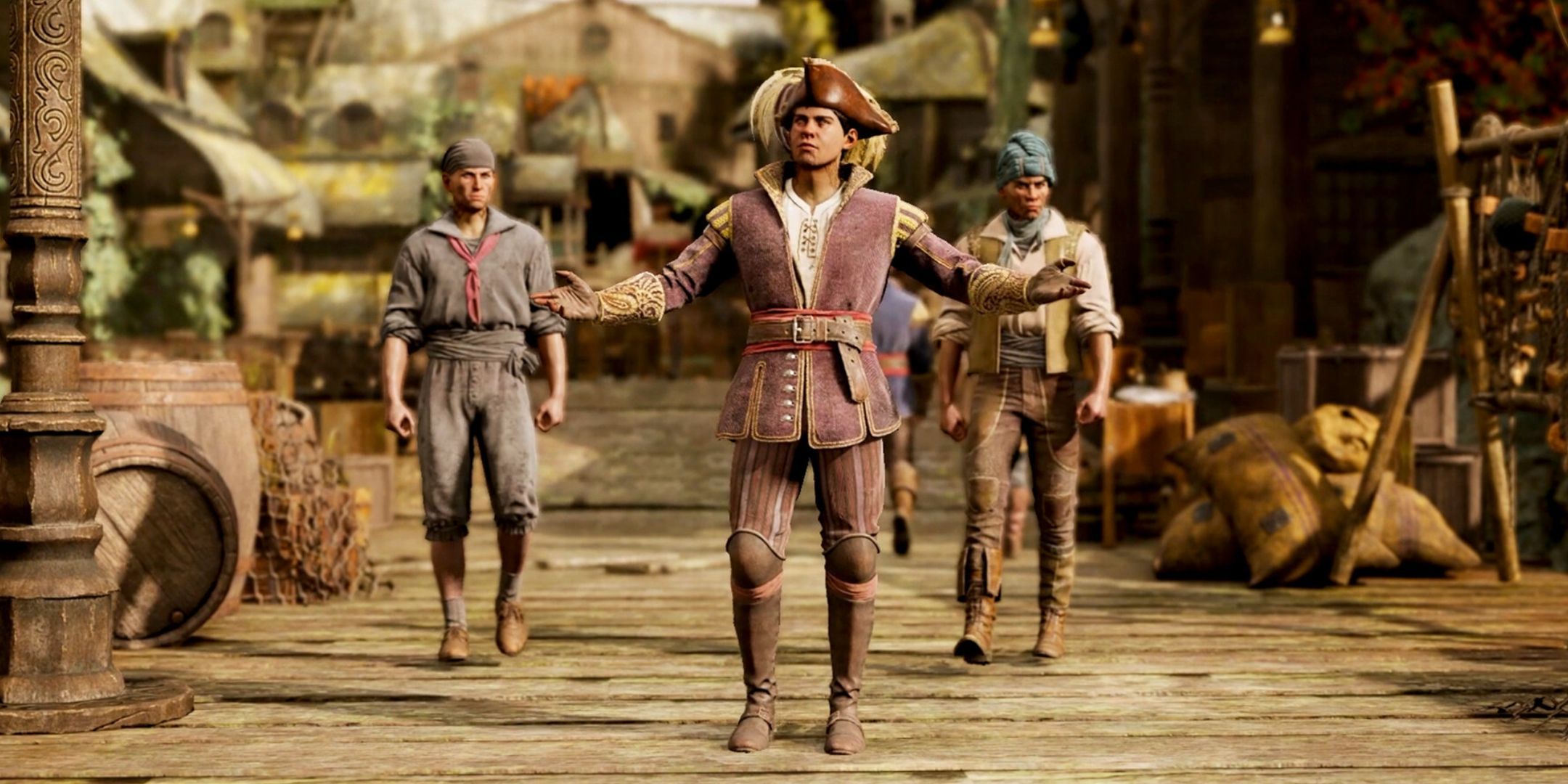 Three characters walking in GreedFall 2