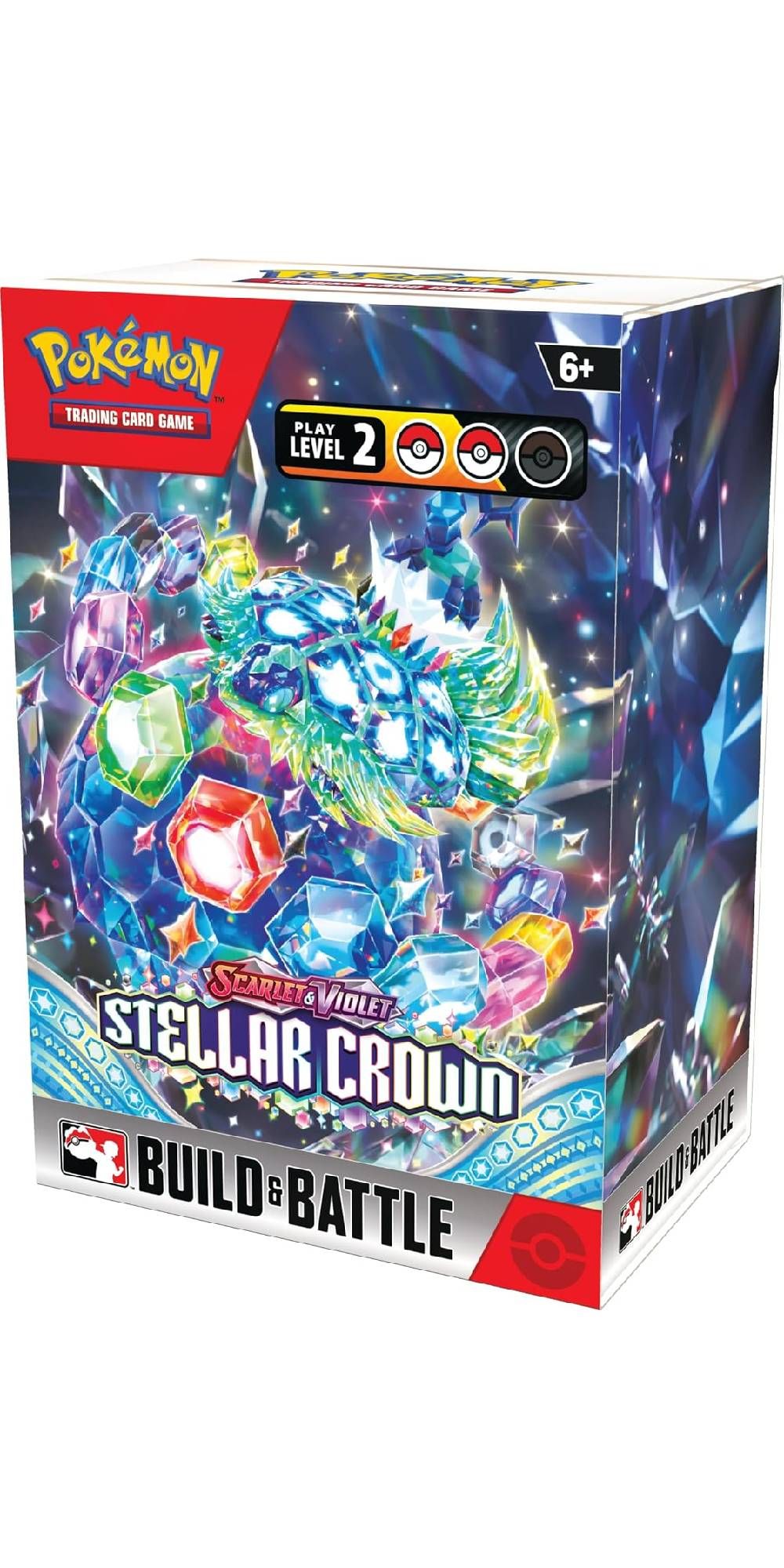Pokemon TCG Scarlet & Violet Stellar Crown Build & Battle image on white background.-1