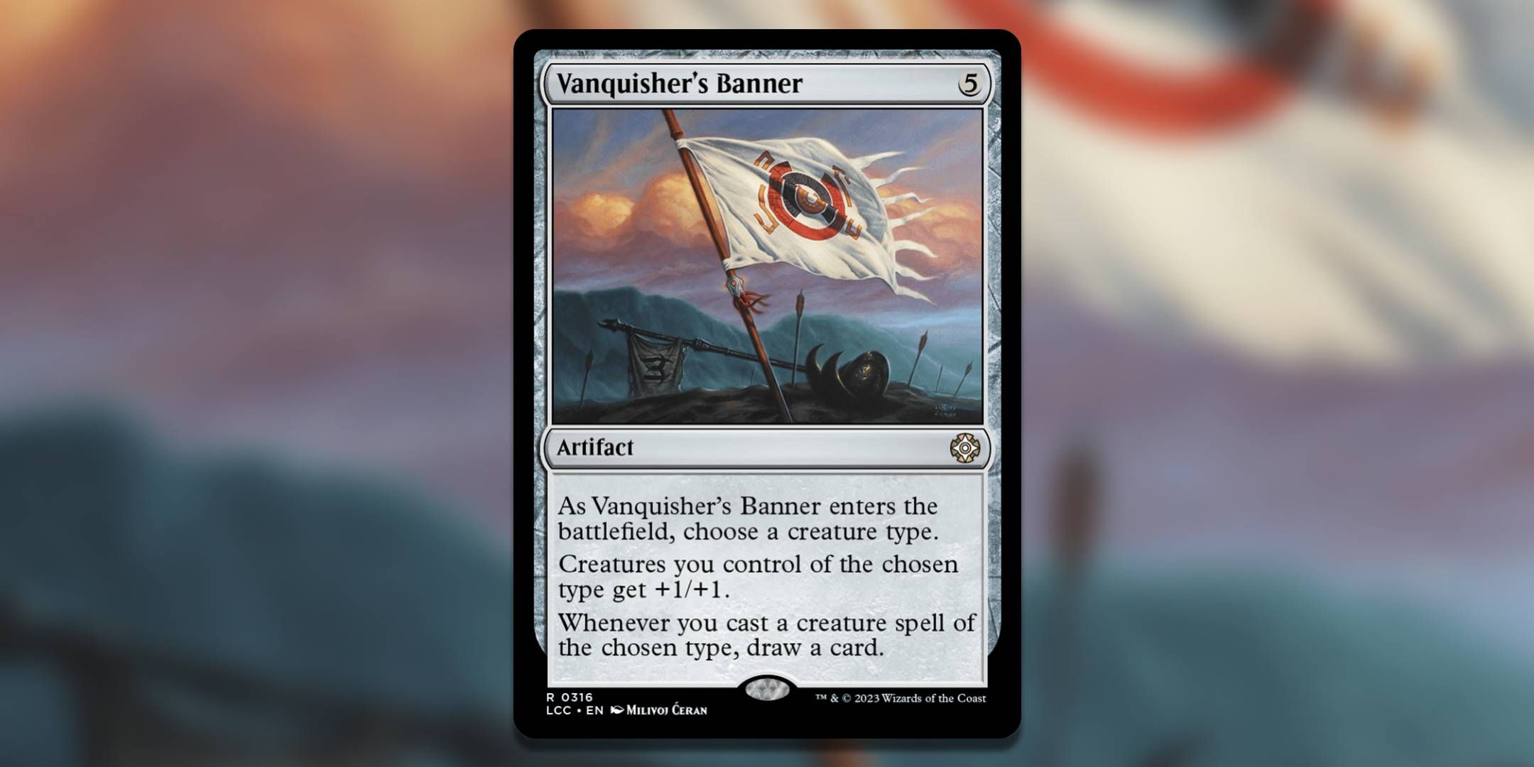 Magic Image Milivoj ćeran's meeting card vanquisher 's banner.