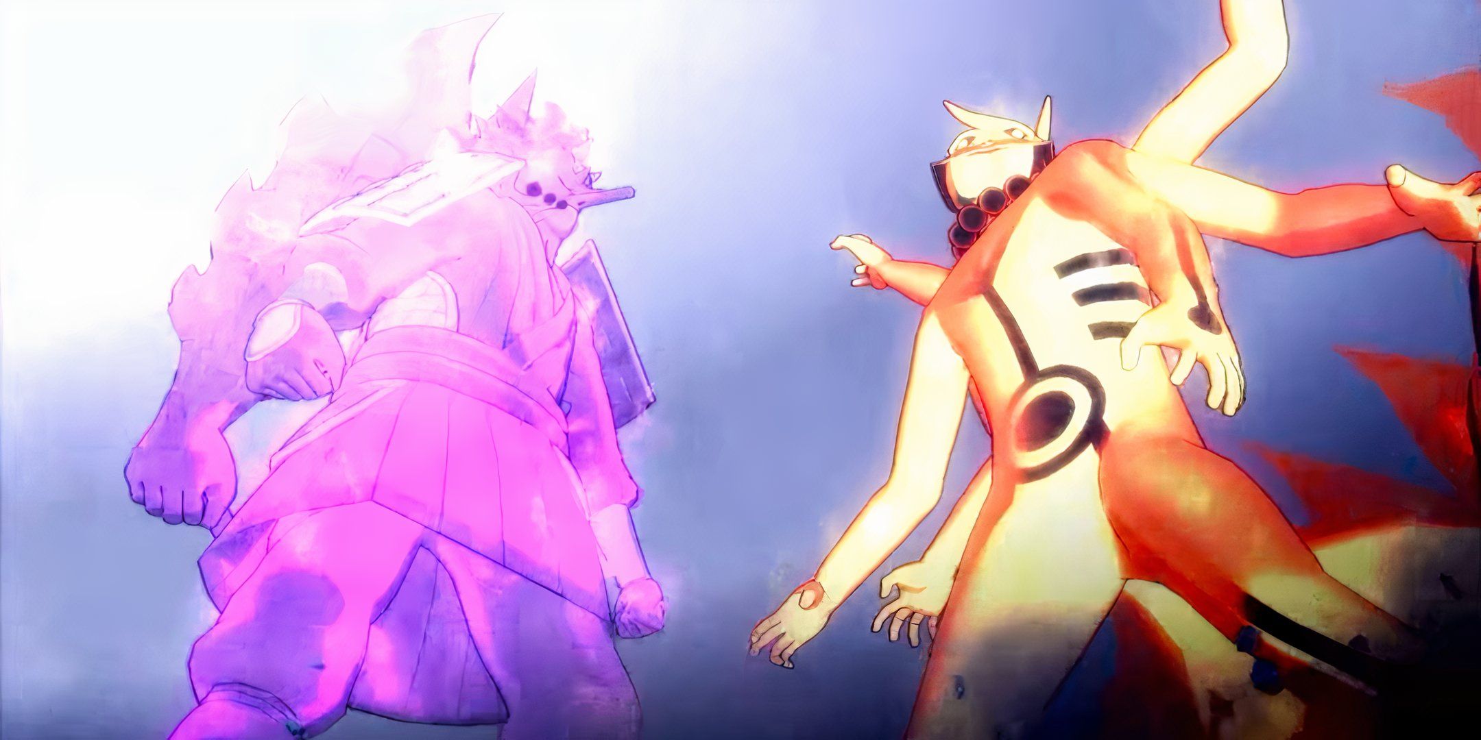 Indra's Susanoo and Ashura's Tailed Beast form in Naruto X Boruto Ultimate Ninja Storm Connections.