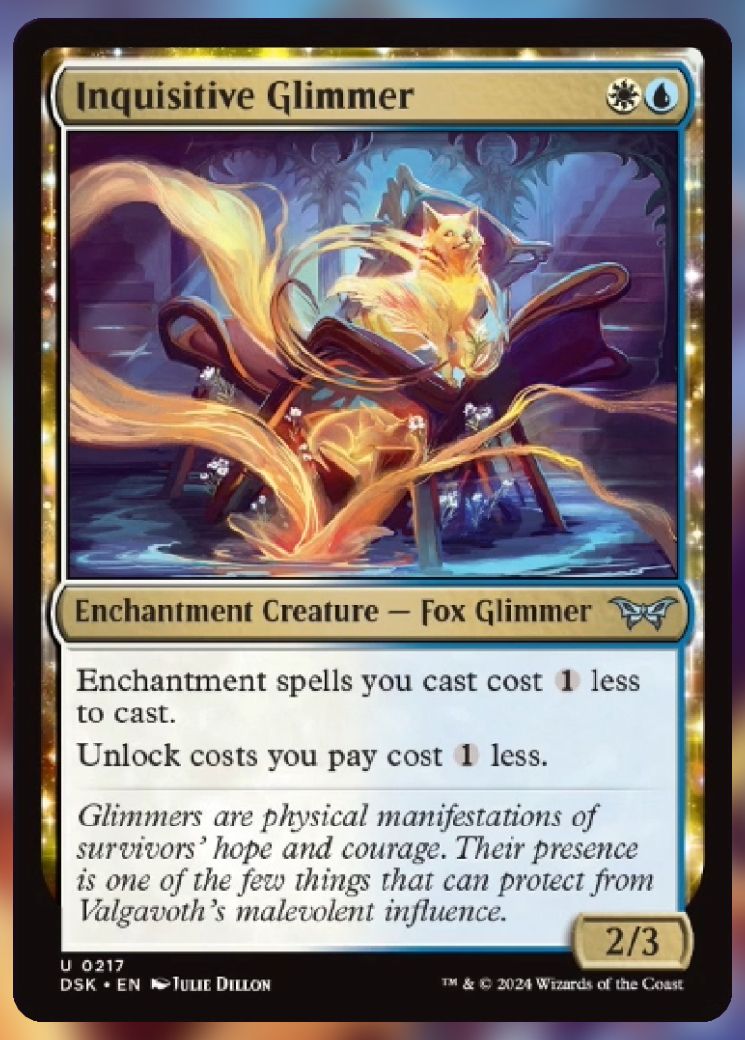 Magic The Gathering Inquisitive Glimmer Card.