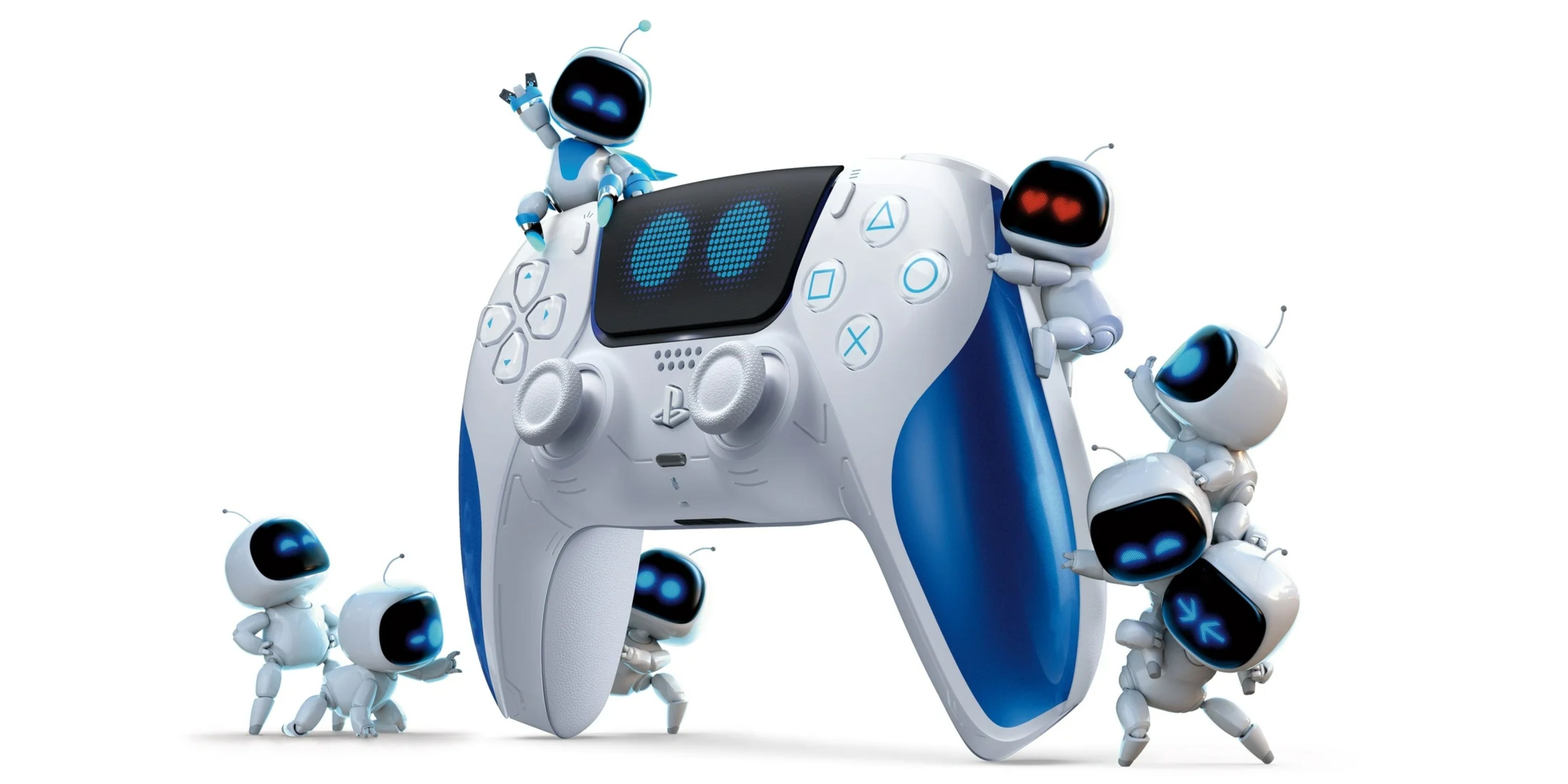 astro and other bots climbing over the astro bot controller