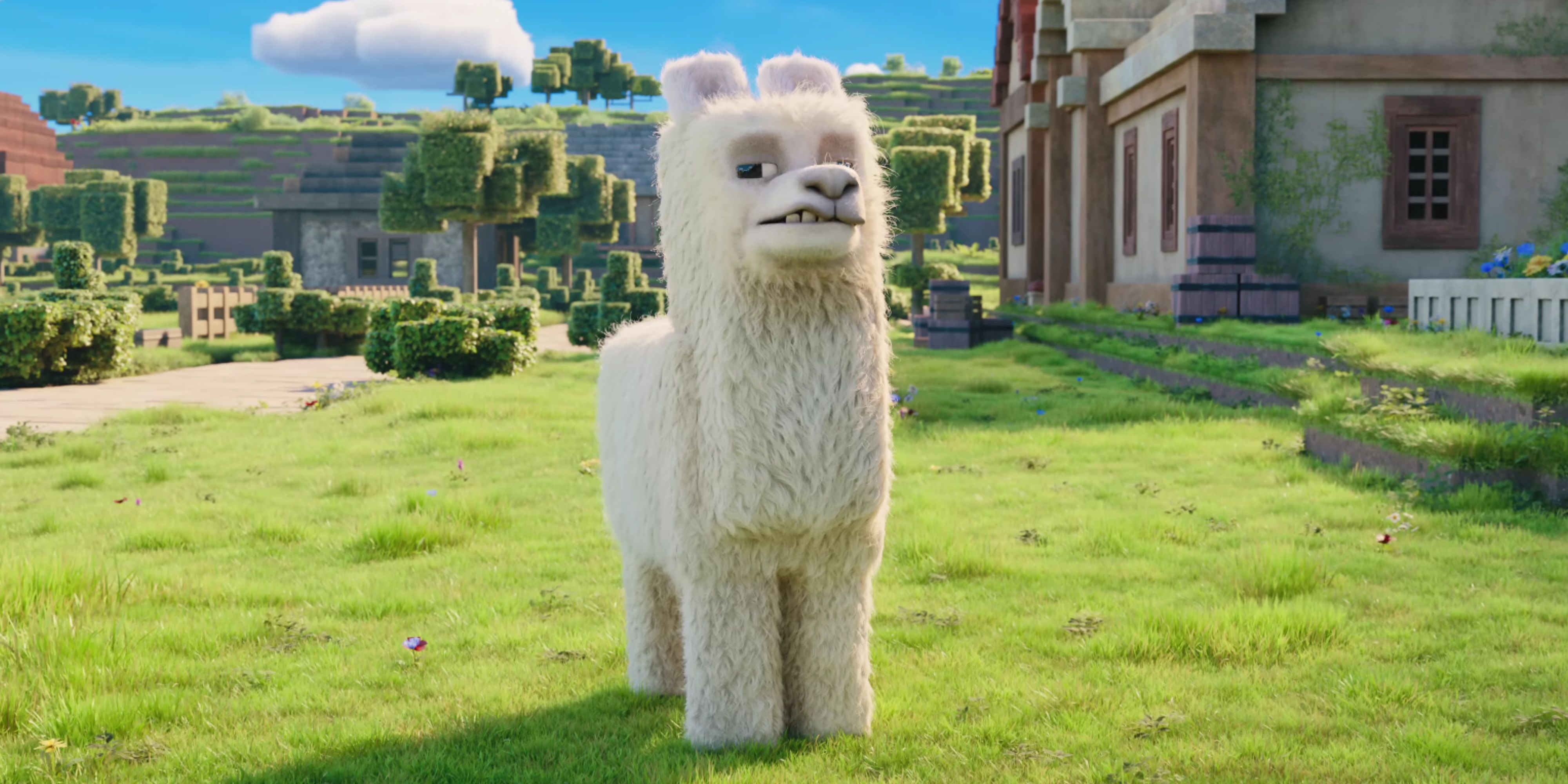 llama in the minecraft movie