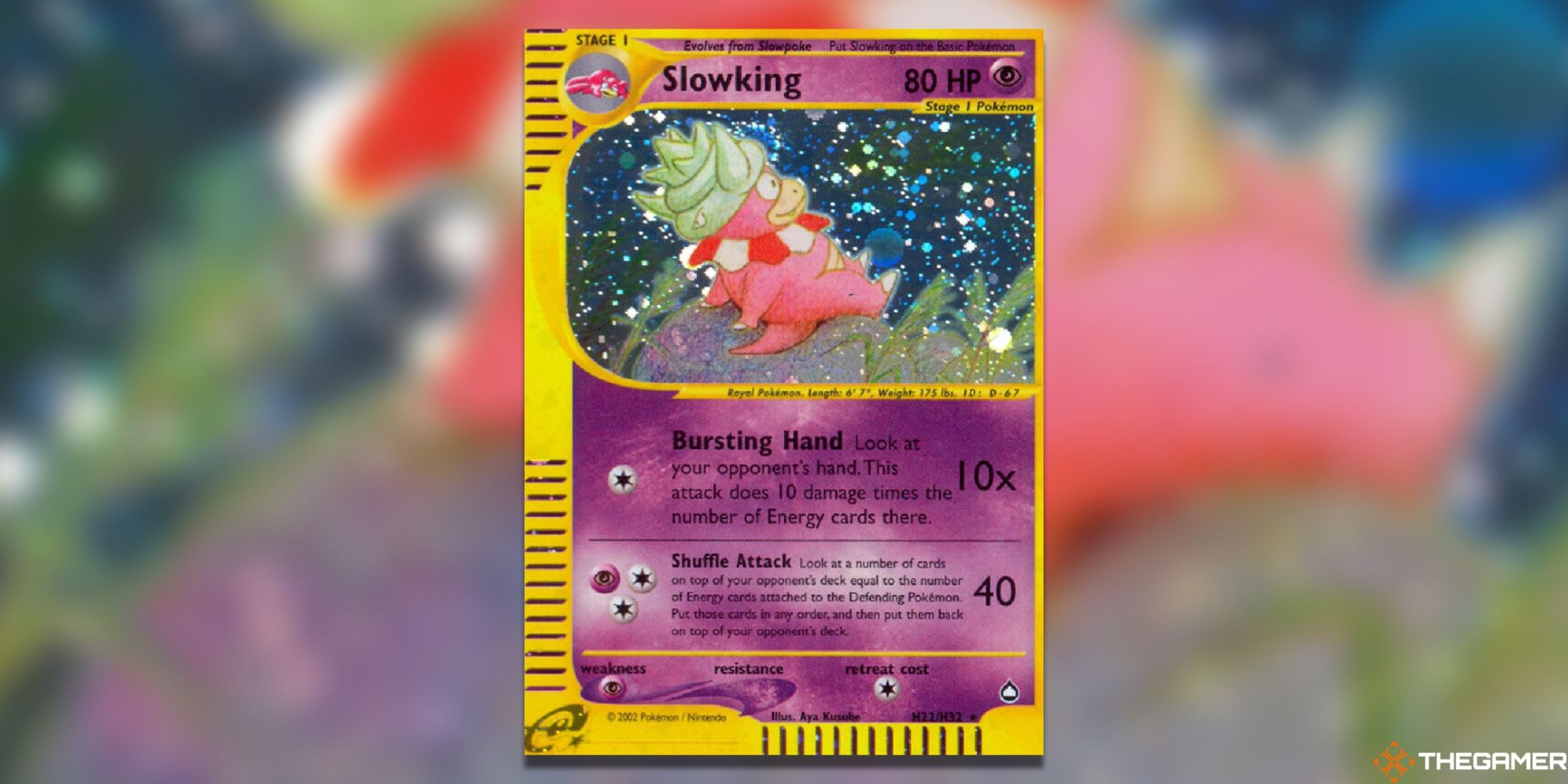 The Slowking from Aquapolis in the Pokémon Trading Card Game.