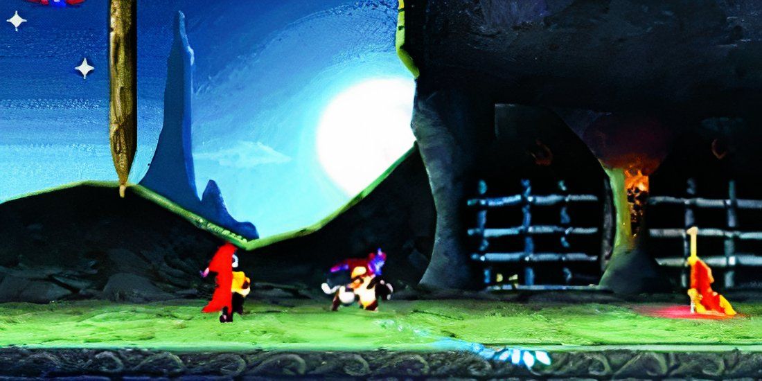 Here are some side-scrolling gameplay screenshots from Prince of Persia: Fallen King for the Nintendo DS.