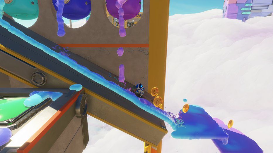 Astro Bot Constructiion Derby paint running down to secret ledge