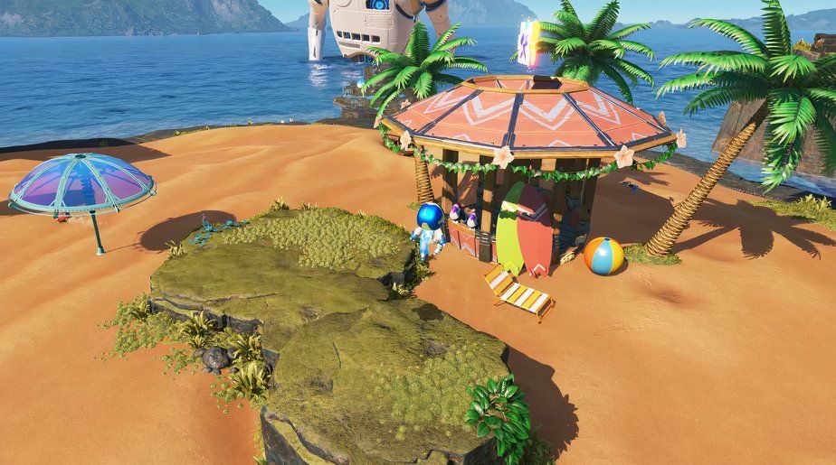 Astro Bot Free Big Brother jigsaw on top of beach hut