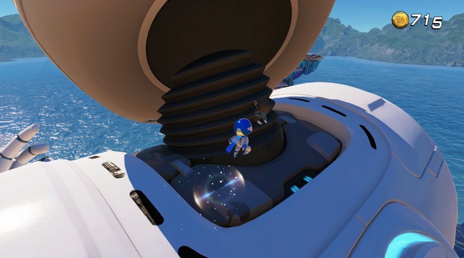 Astro Bot Free Big Brother SotC's Wanderer hanging on