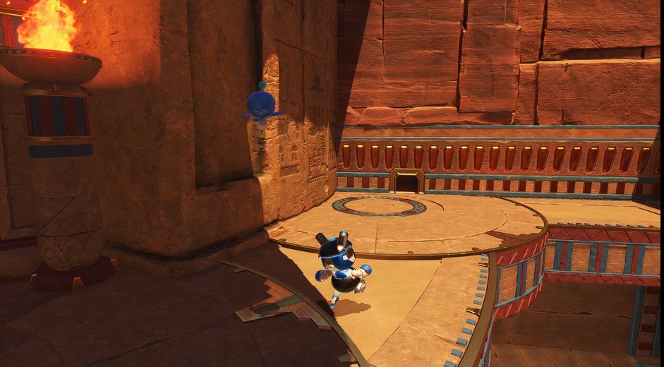 Astro Bot Hieroglitch Pyramid small tunnel for Astro to roll through