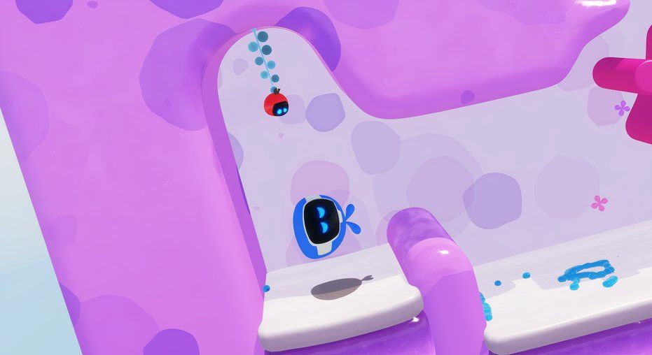 Astro Bot Going Loco bot hidden in purple cavern